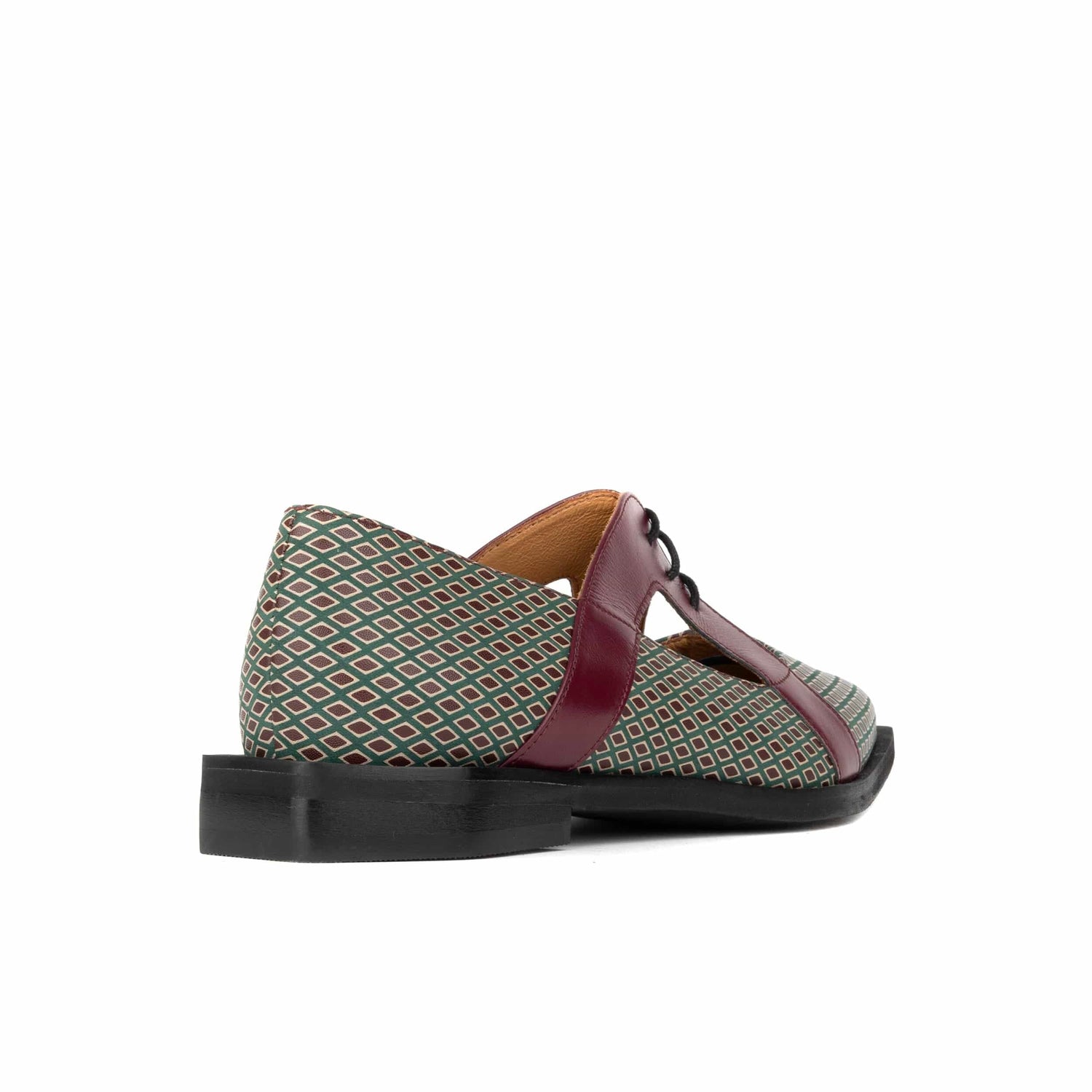 Harlowe - Burgundy & Green Diamond Womens Shoes Embassy London 