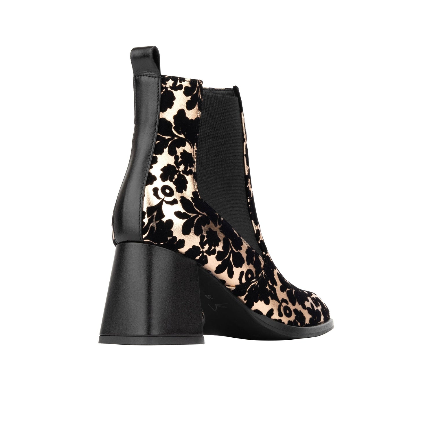 Claudia Mini - Black & Rose Gold Womens Ankle Boots Embassy London 