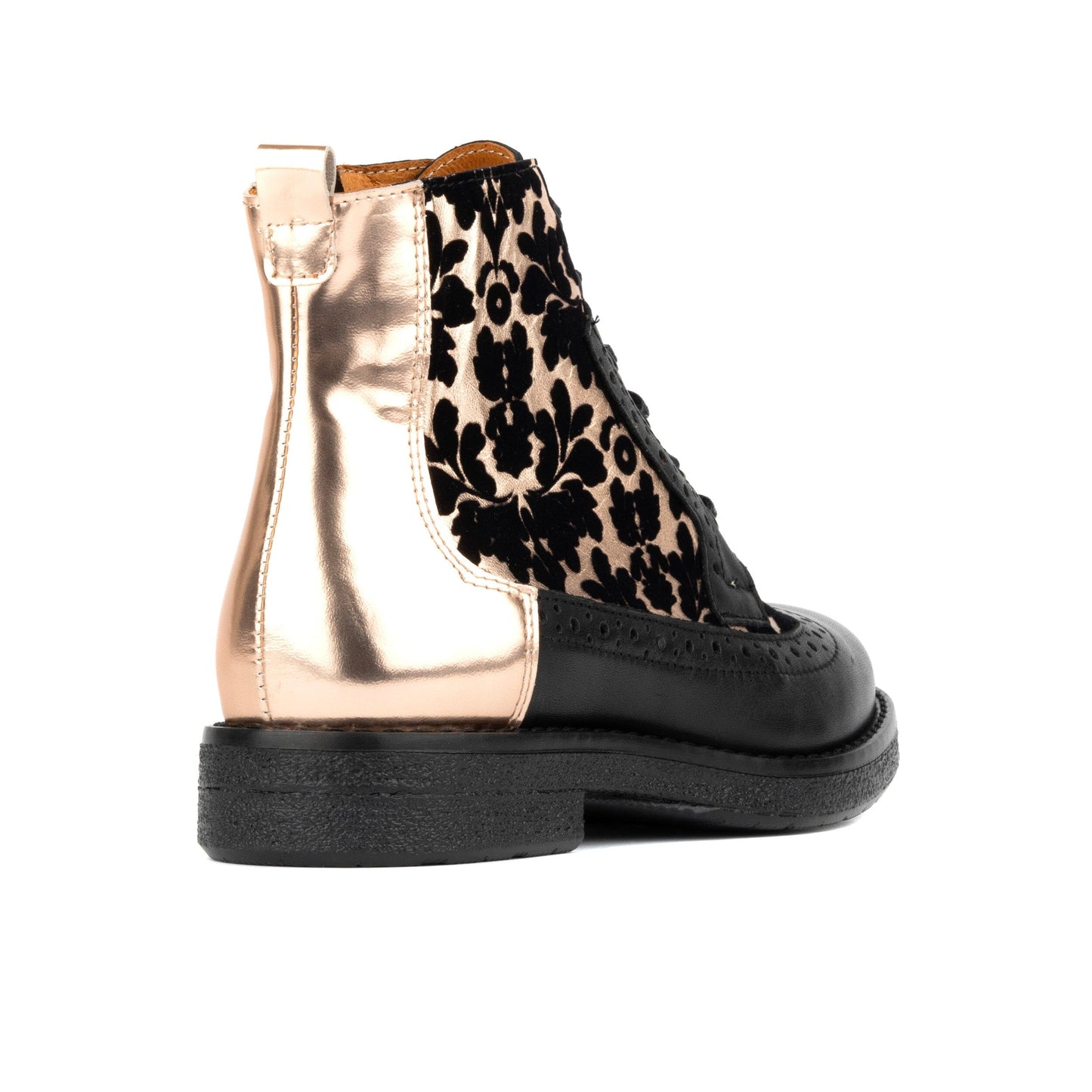 Hatter - Black & Rose Gold Womens Ankle Boots Embassy London 