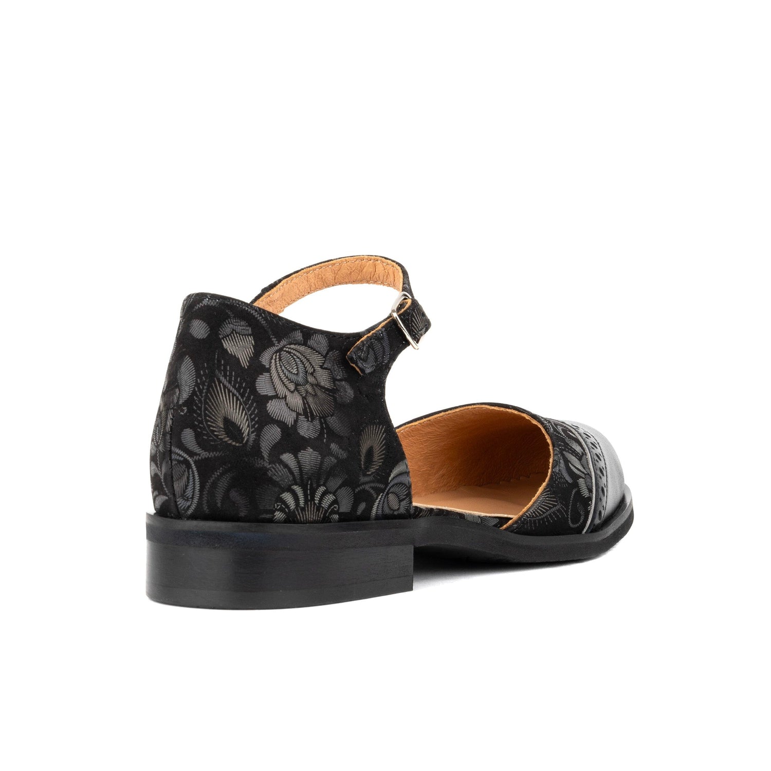 Gigot - Black Emboss Womens Sandals Embassy London 