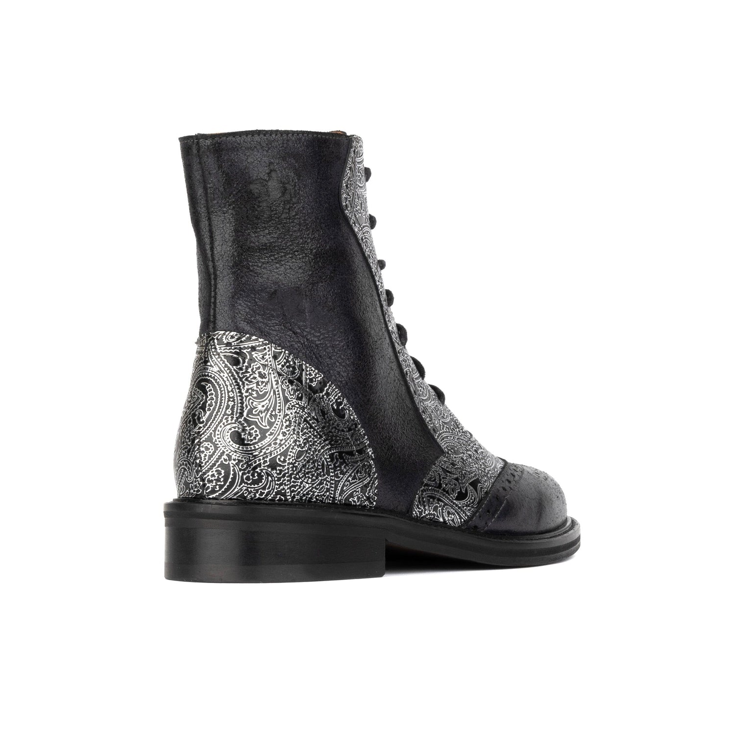 Brick Lane Boots - Black & Silver Womens Ankle Boots Embassy London 