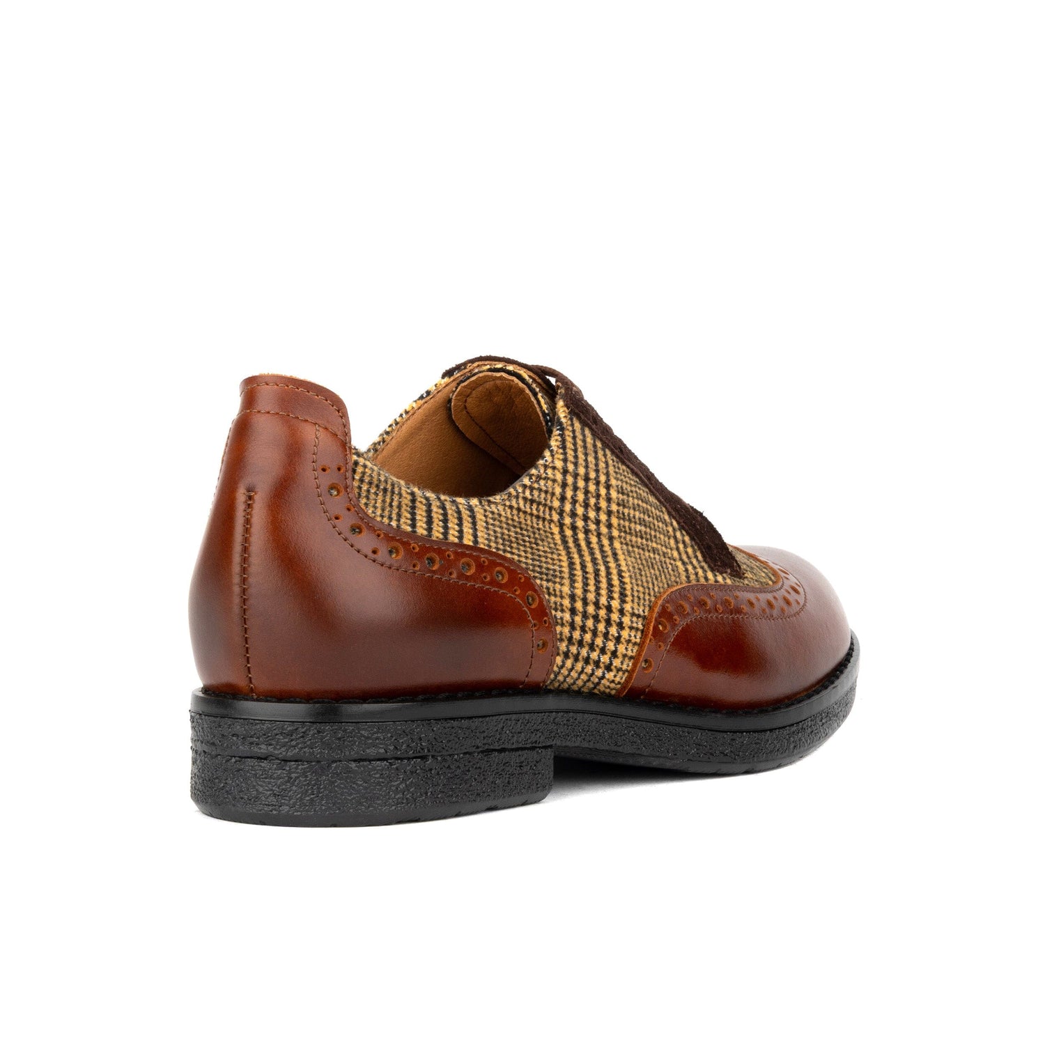 The Artist - Brown & Brown Check Womens Shoes Embassy London 