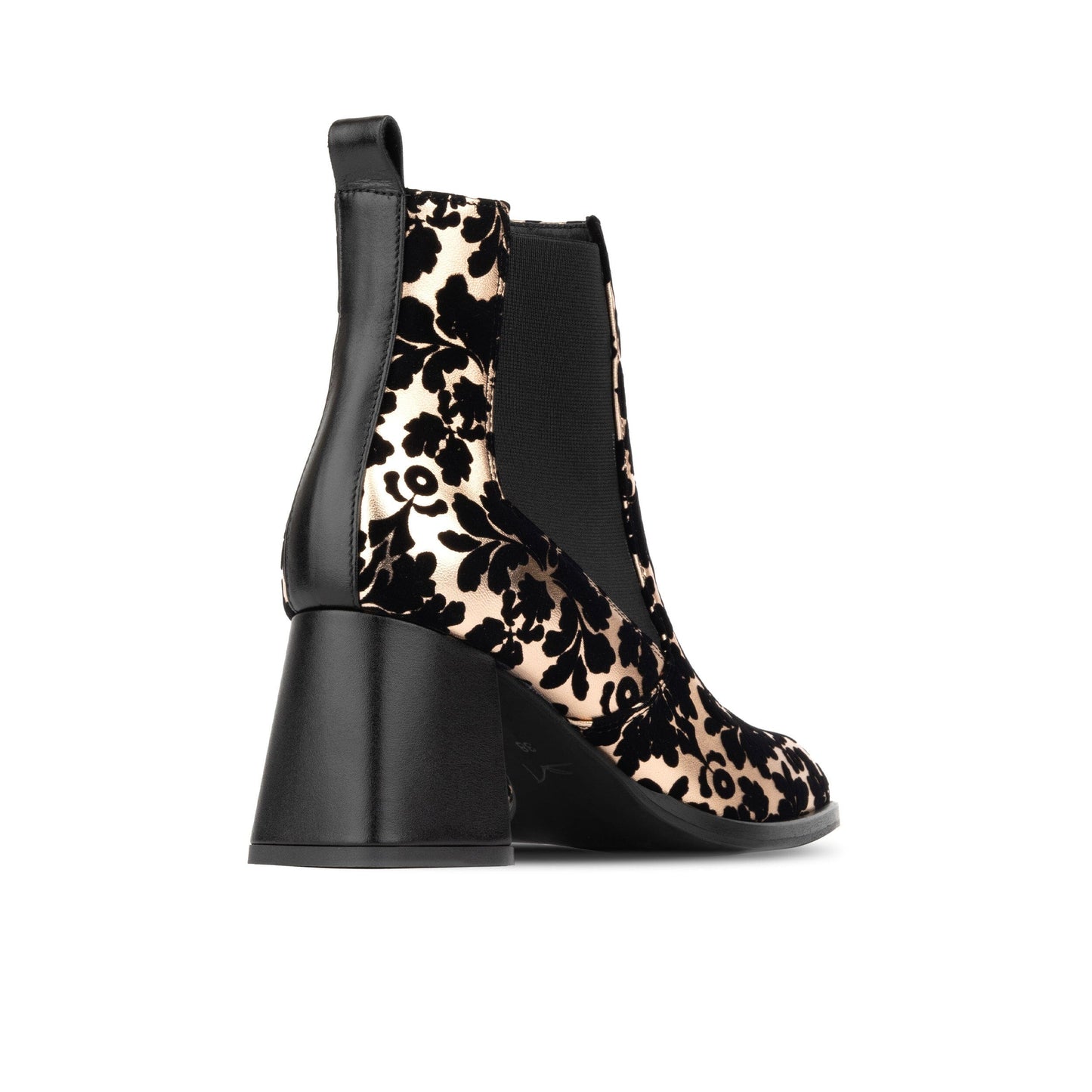 Claudia Mini - Black & Rose Gold Womens Ankle Boots Embassy London 