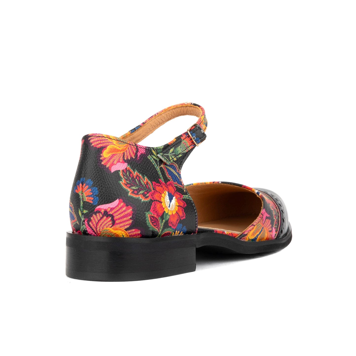 Gigot - Black & Red Flowers Womens Sandals Embassy London 