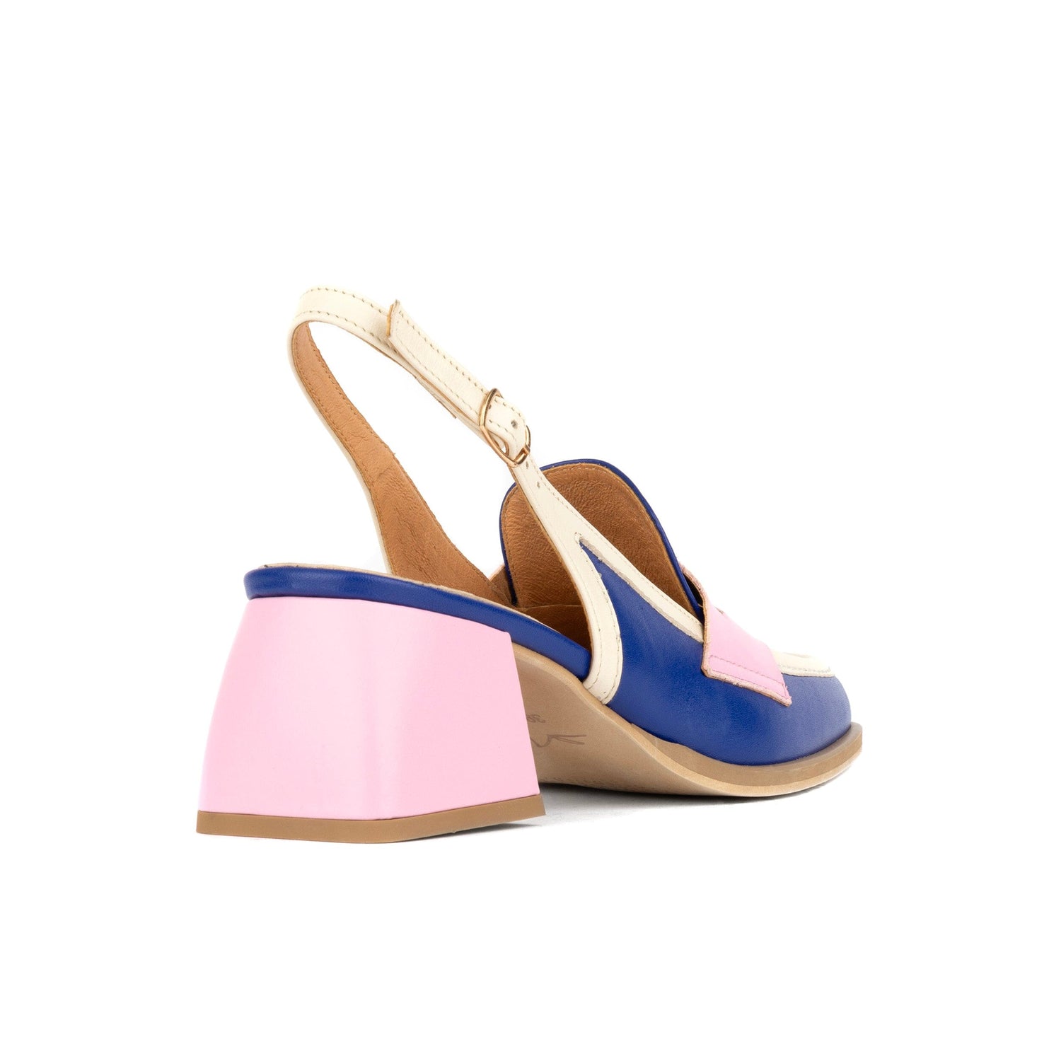 Diana - Blue & Cream & Pink Womens Heels Embassy London 