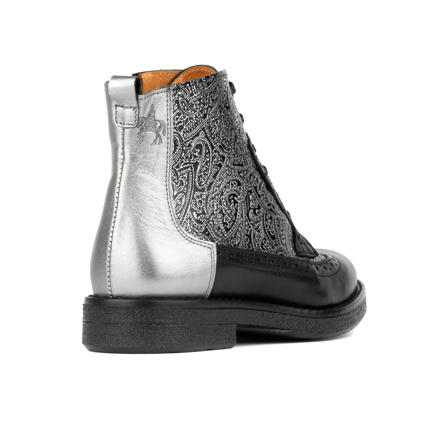 Hatter - Black & Silver Womens Ankle Boots Embassy London 