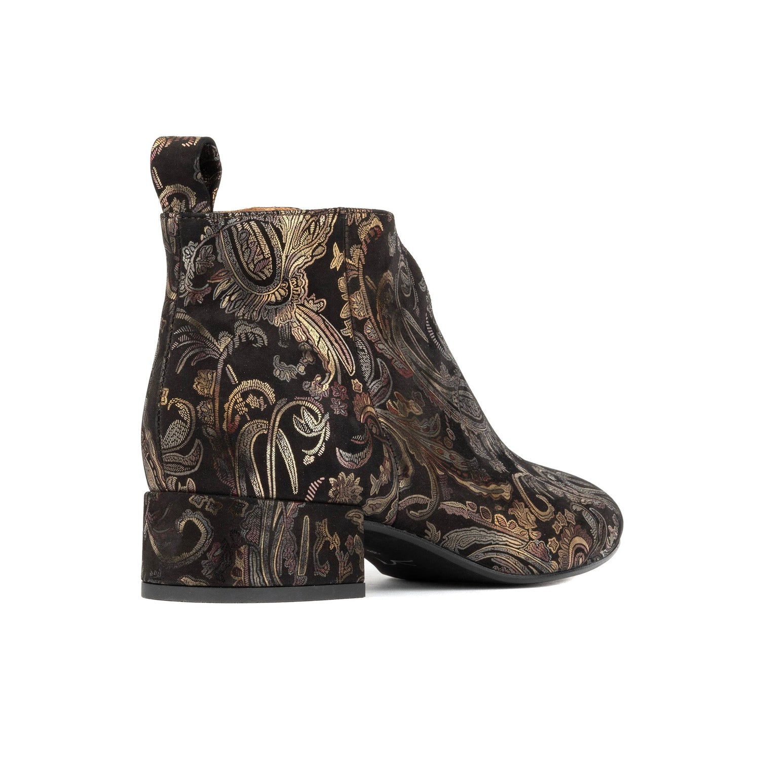 Iris - Black & Gold & Burgundy Womens Ankle Boots Embassy London 
