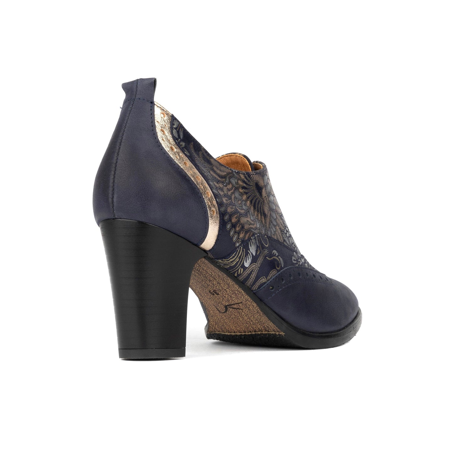 Casino - Blue & Silver Paisley Womens Heels Embassy London 