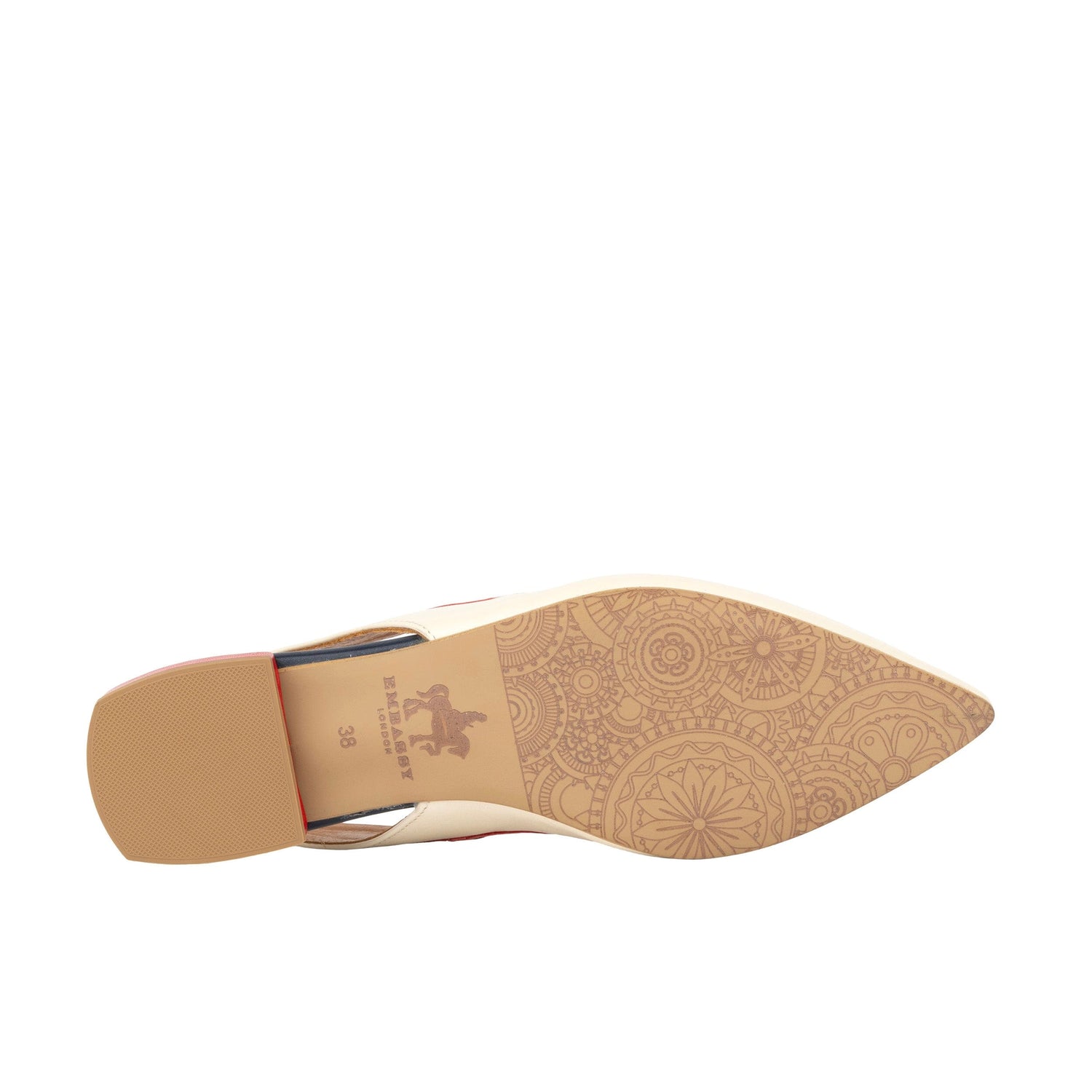 Holly - Cream & Red & Blue Womens Sandals Embassy London 