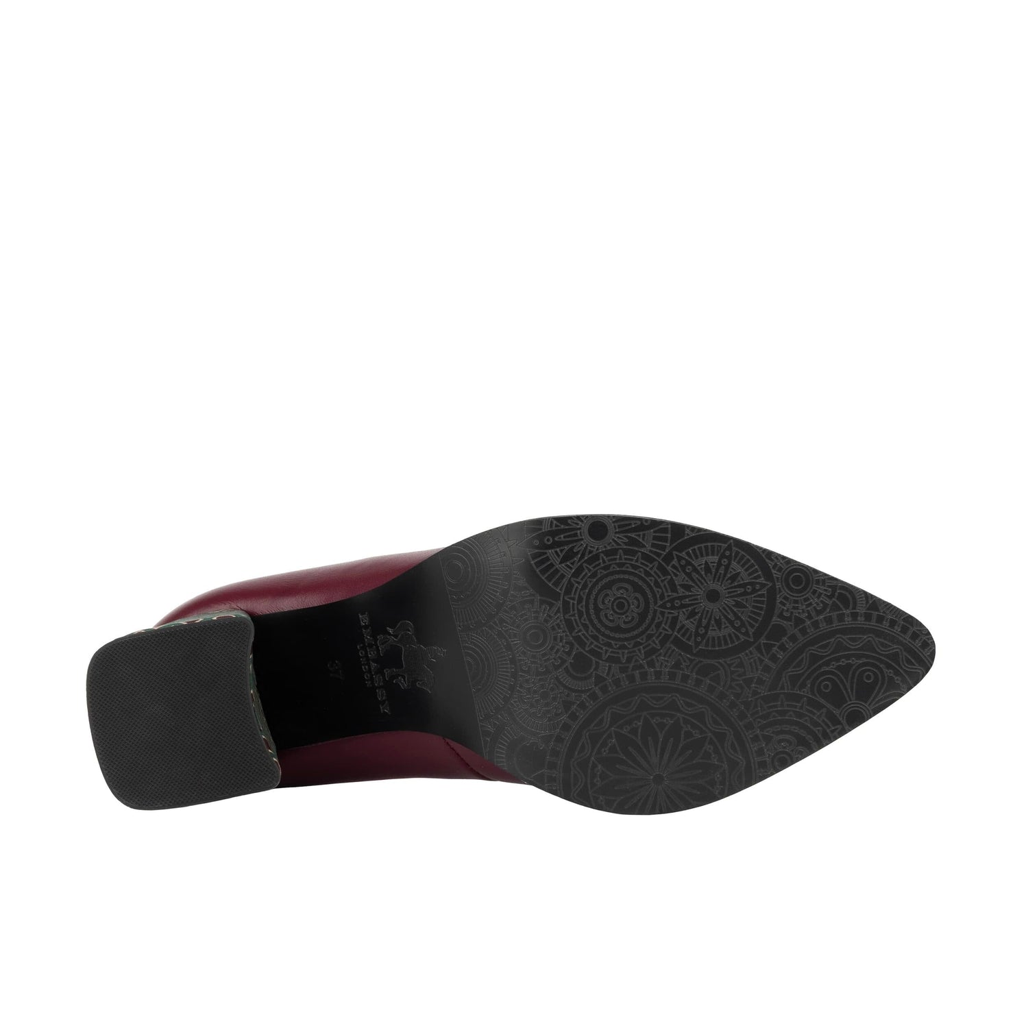 Hyde - Burgundy & Green Diamond Womens Heels Embassy London 