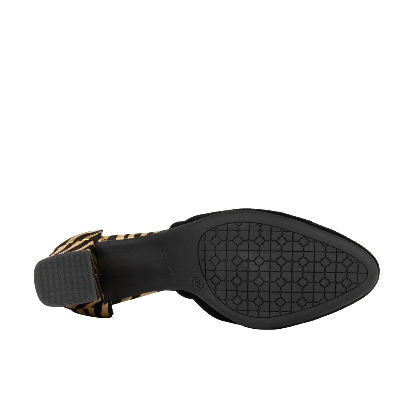 Dannii - Black & Gold Stripes Womens Heels Embassy London 