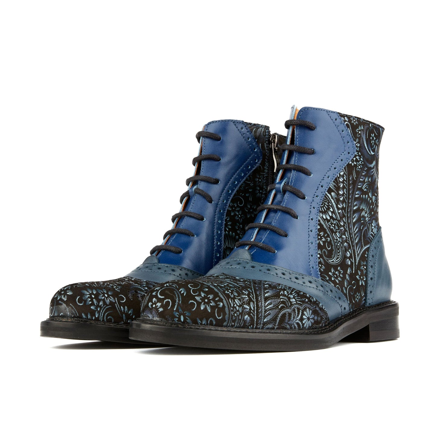 Brick Lane Boots - Blue Multi Womens Ankle Boots Embassy London 