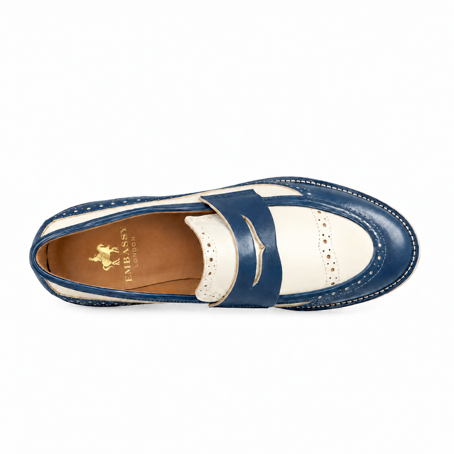 Angelina - Navy & Cream