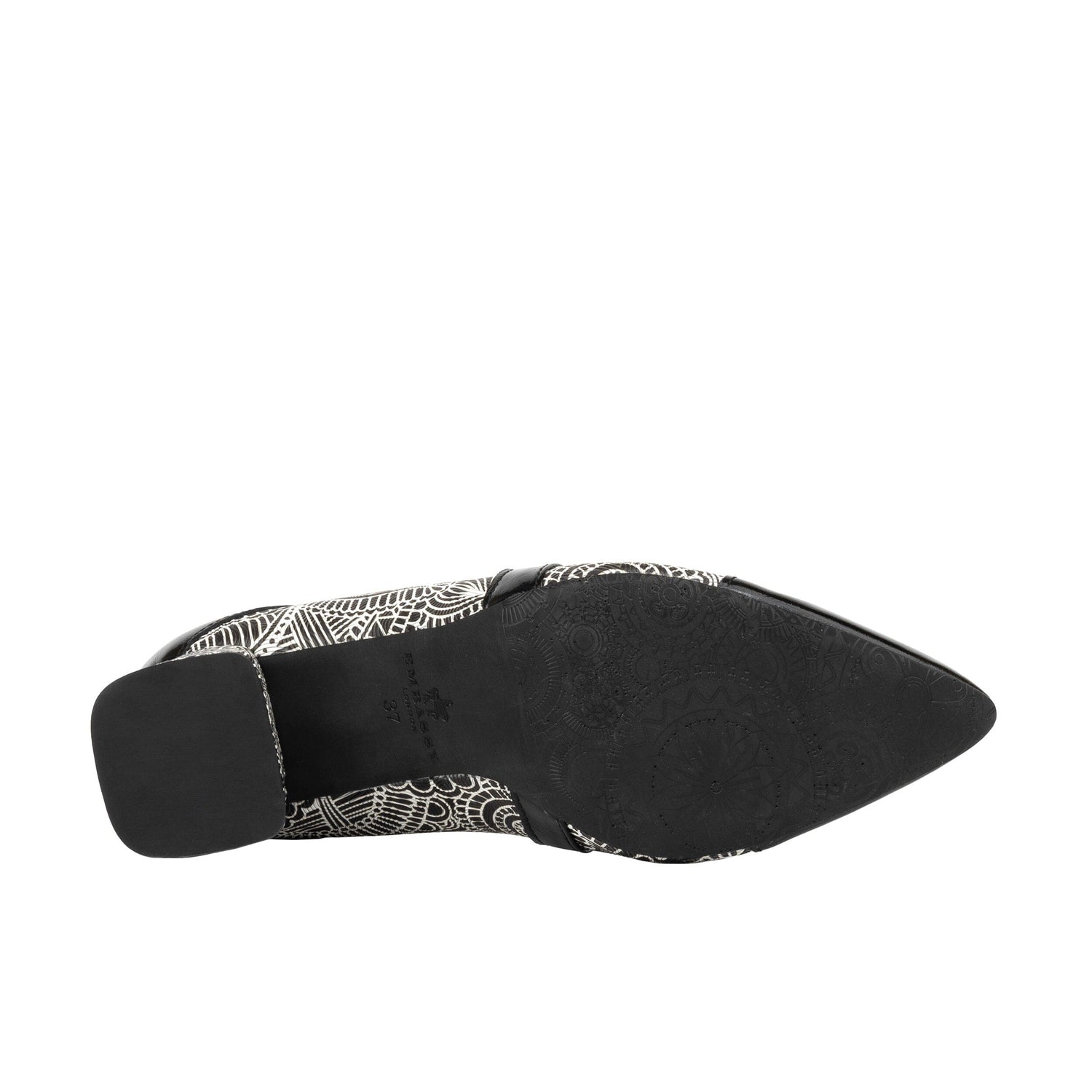 Harlowe High - Black & White & Graphic Print Womens Heels Embassy London 