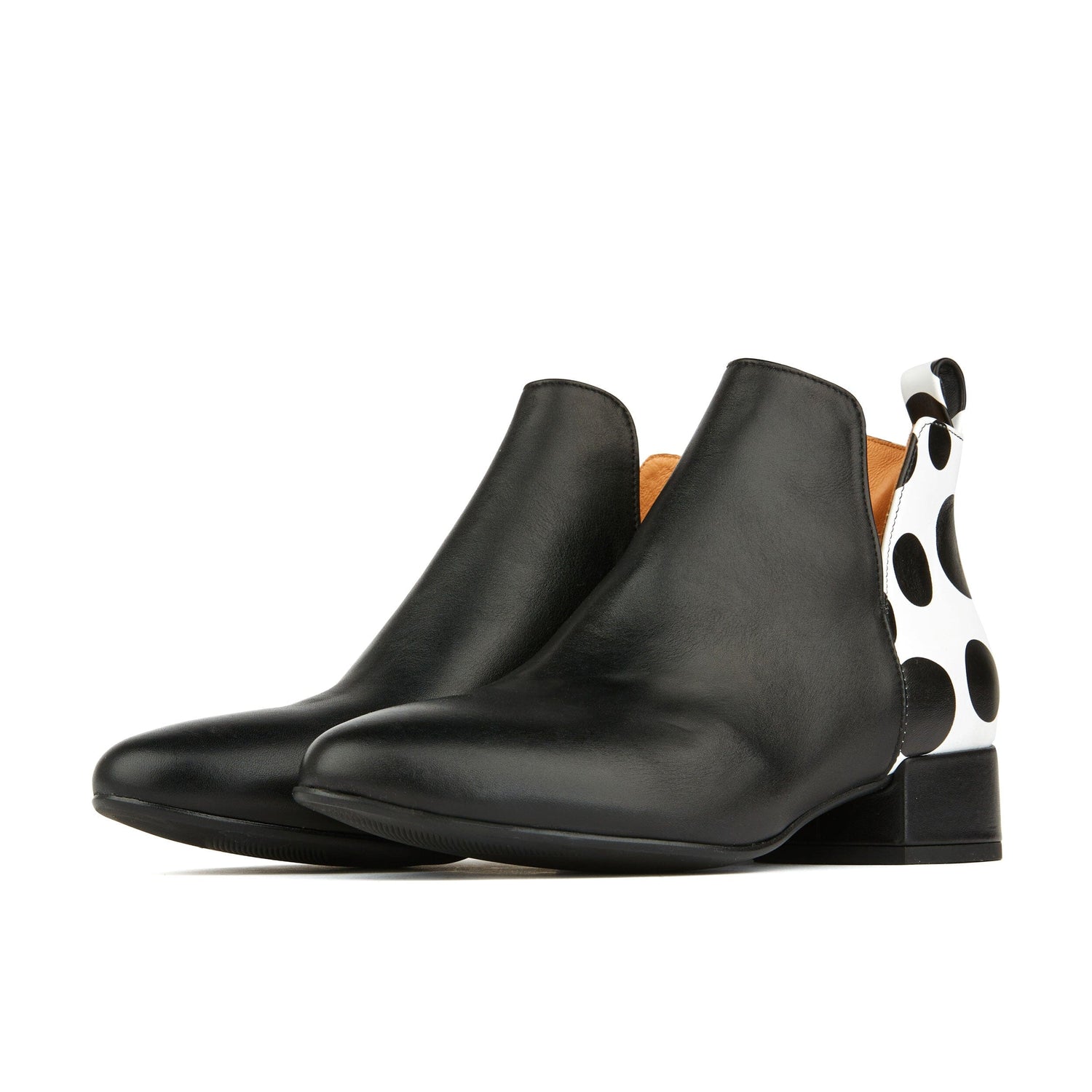 Twiggy - Black & White Polka Womens Ankle Boots Embassy London 