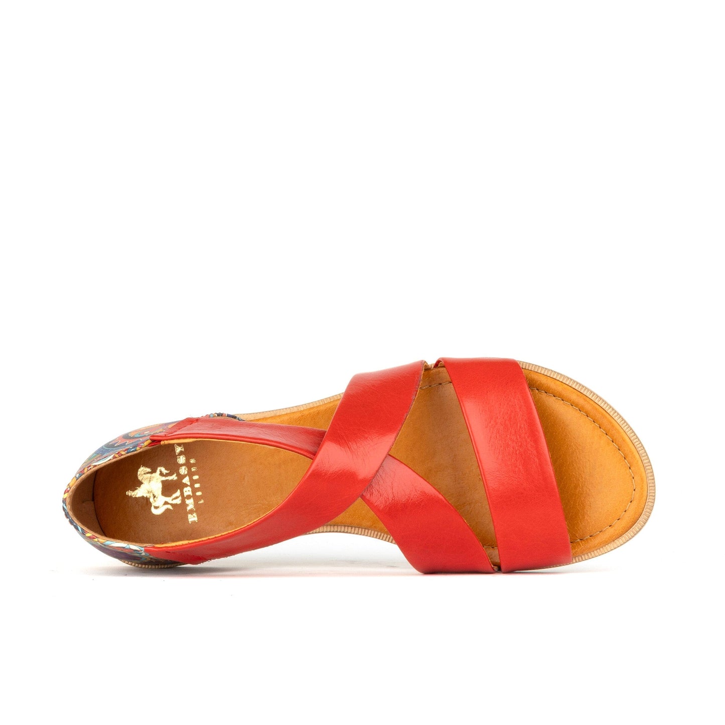 Tucan - Red Signature Print Womens Sandals Embassy London 