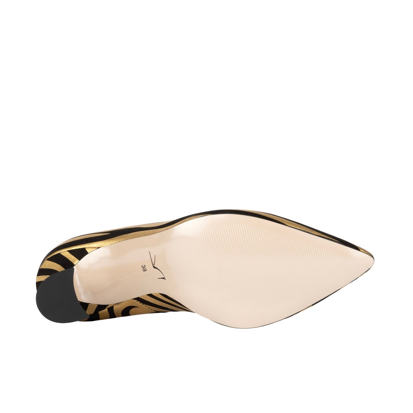 Sophia Hollywood - Black & Gold Stripes Womens Heels Embassy London 