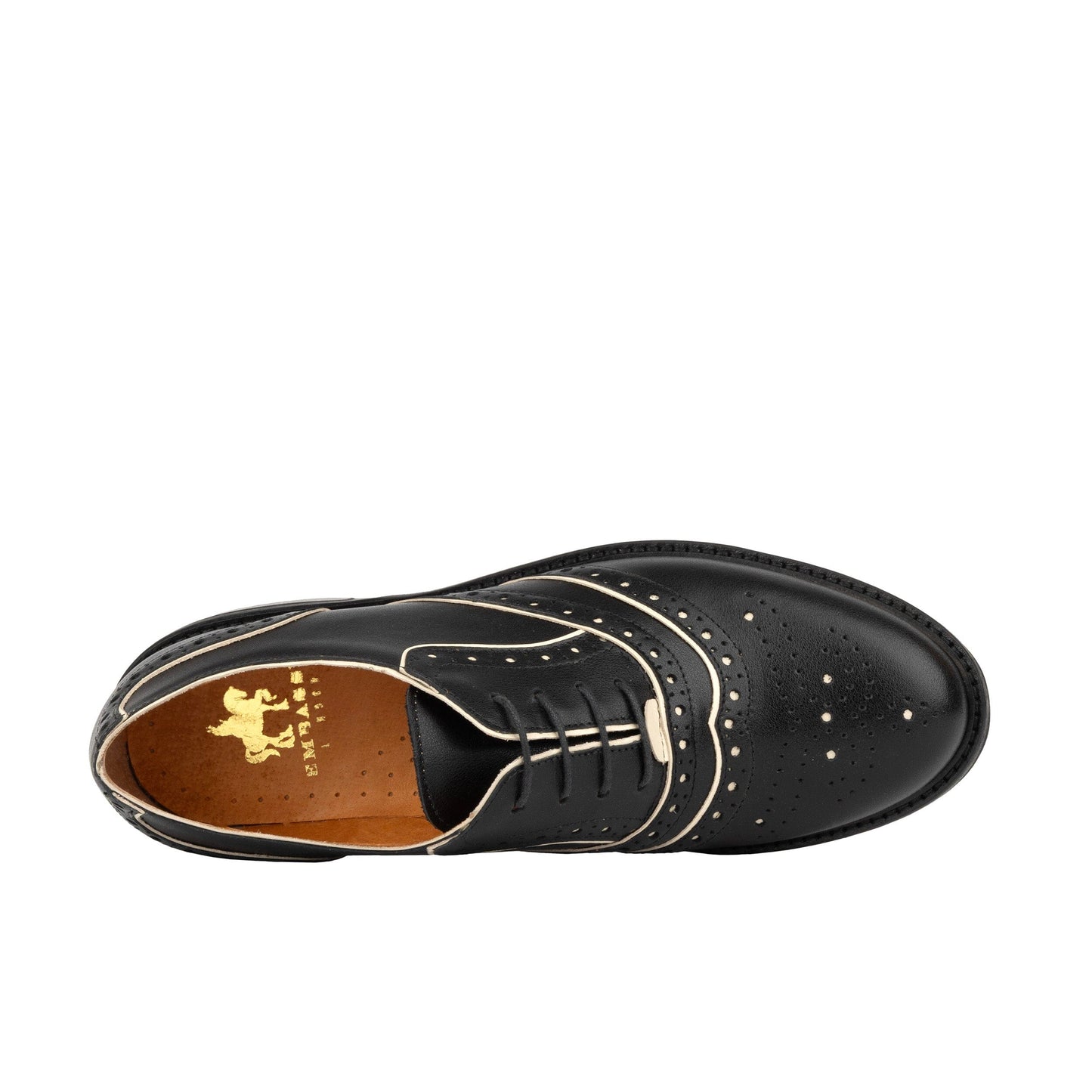 Brick Lane - Black & Cream Womens Shoes Embassy London 