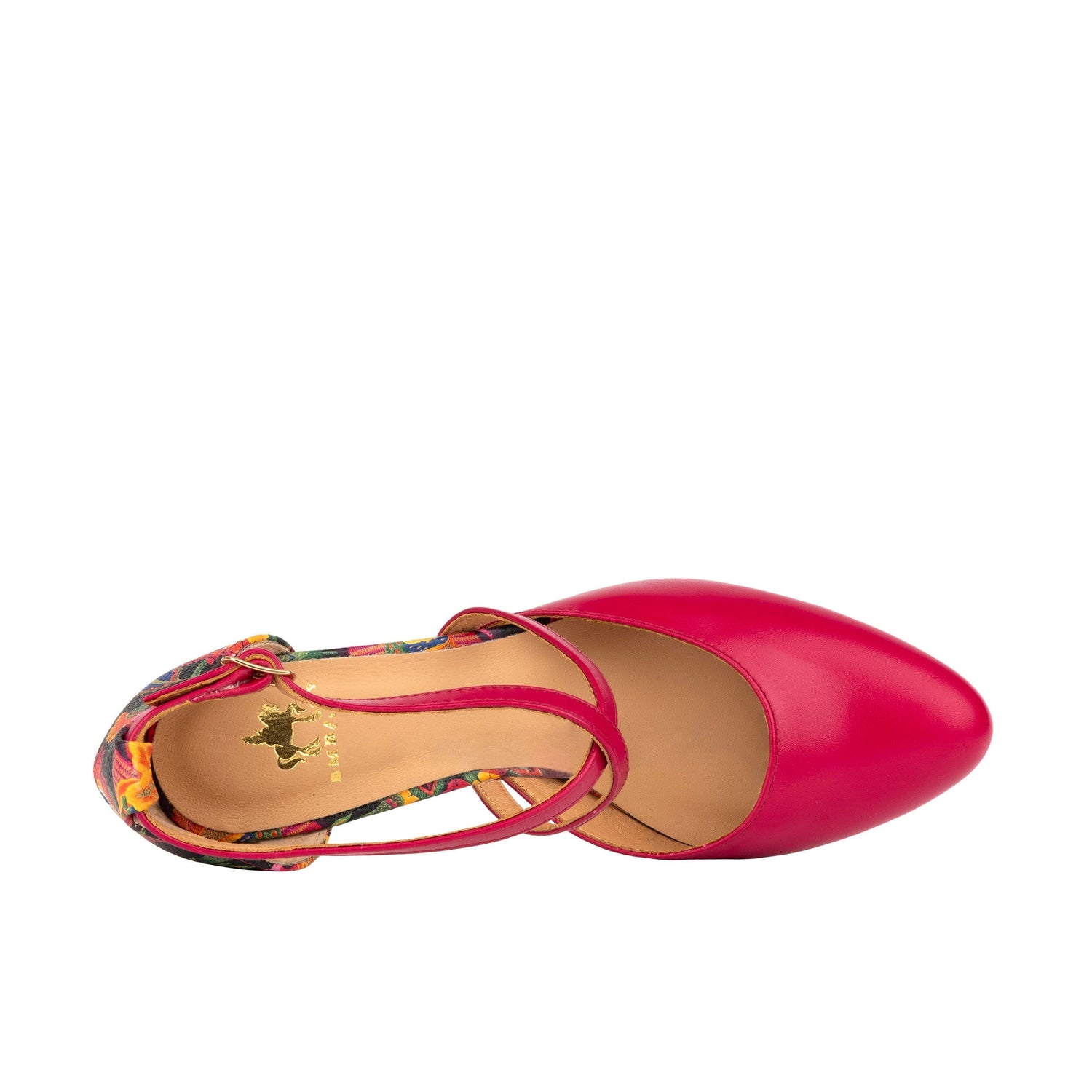 Kylie - Black & Red Flowers Womens Heels Embassy London 
