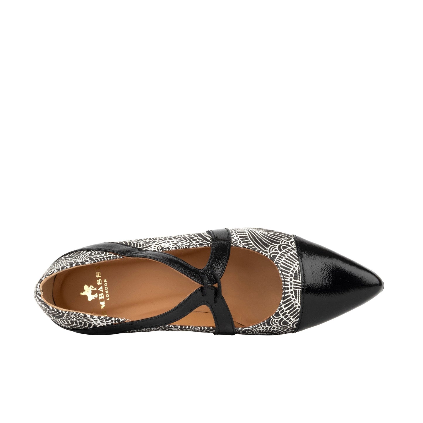 Harlowe High - Black & White & Graphic Print Womens Heels Embassy London 
