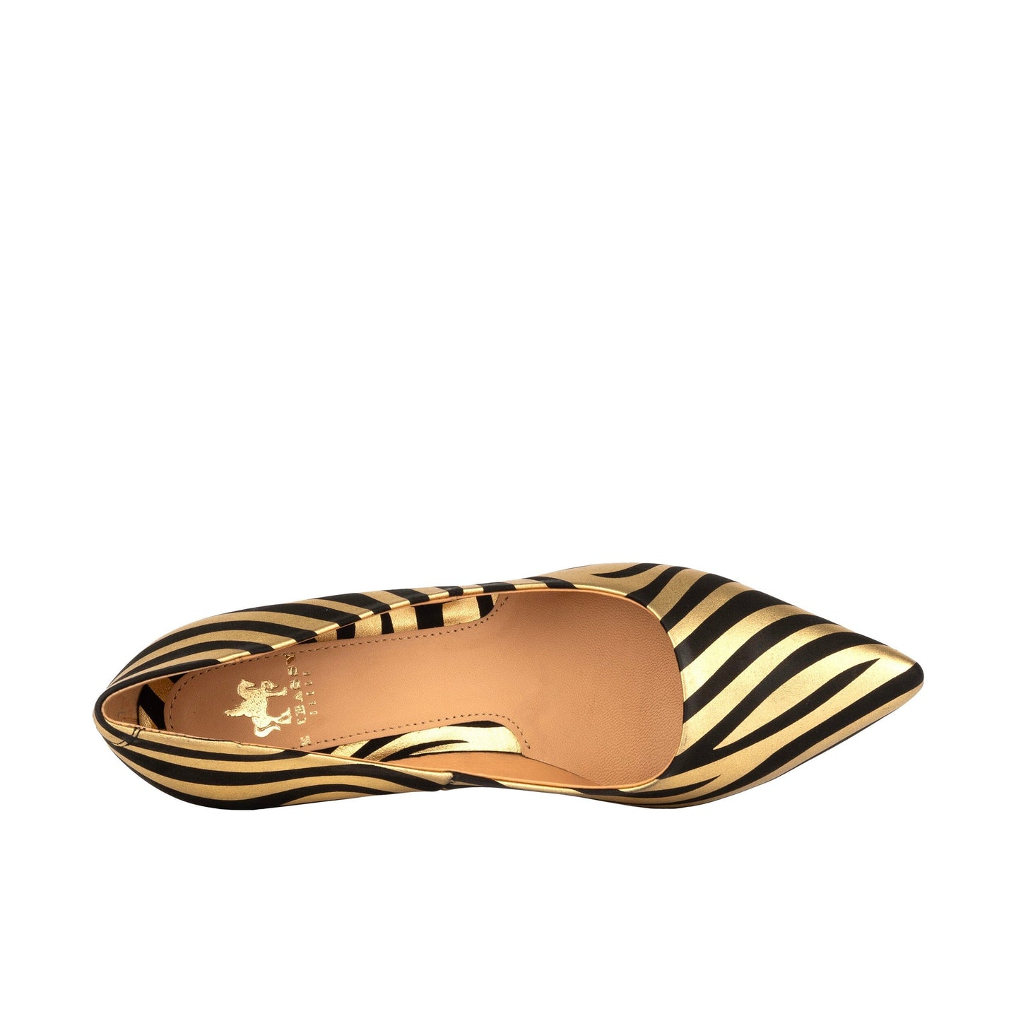 Sophia Hollywood - Black & Gold Stripes Womens Heels Embassy London 