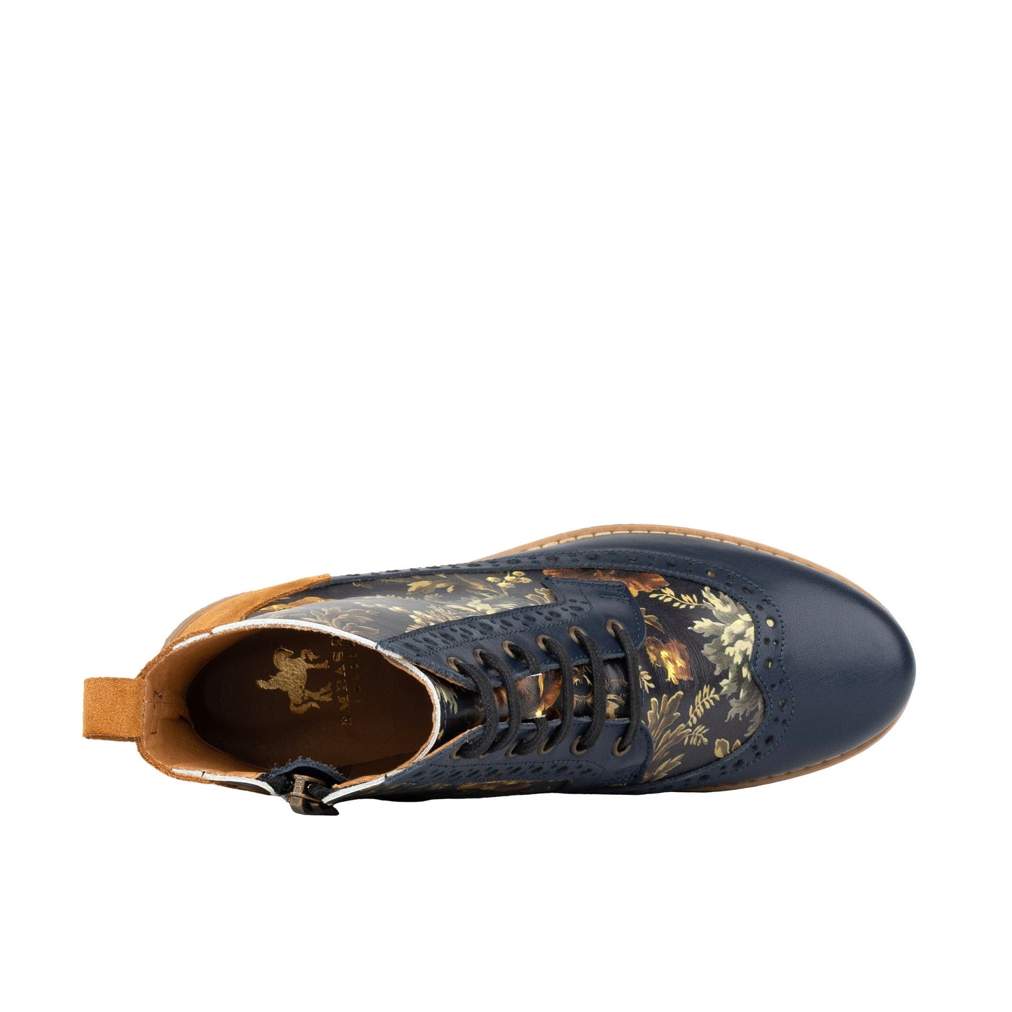 Hatter - Navy & Autumn Bloom Womens Ankle Boots Embassy London 