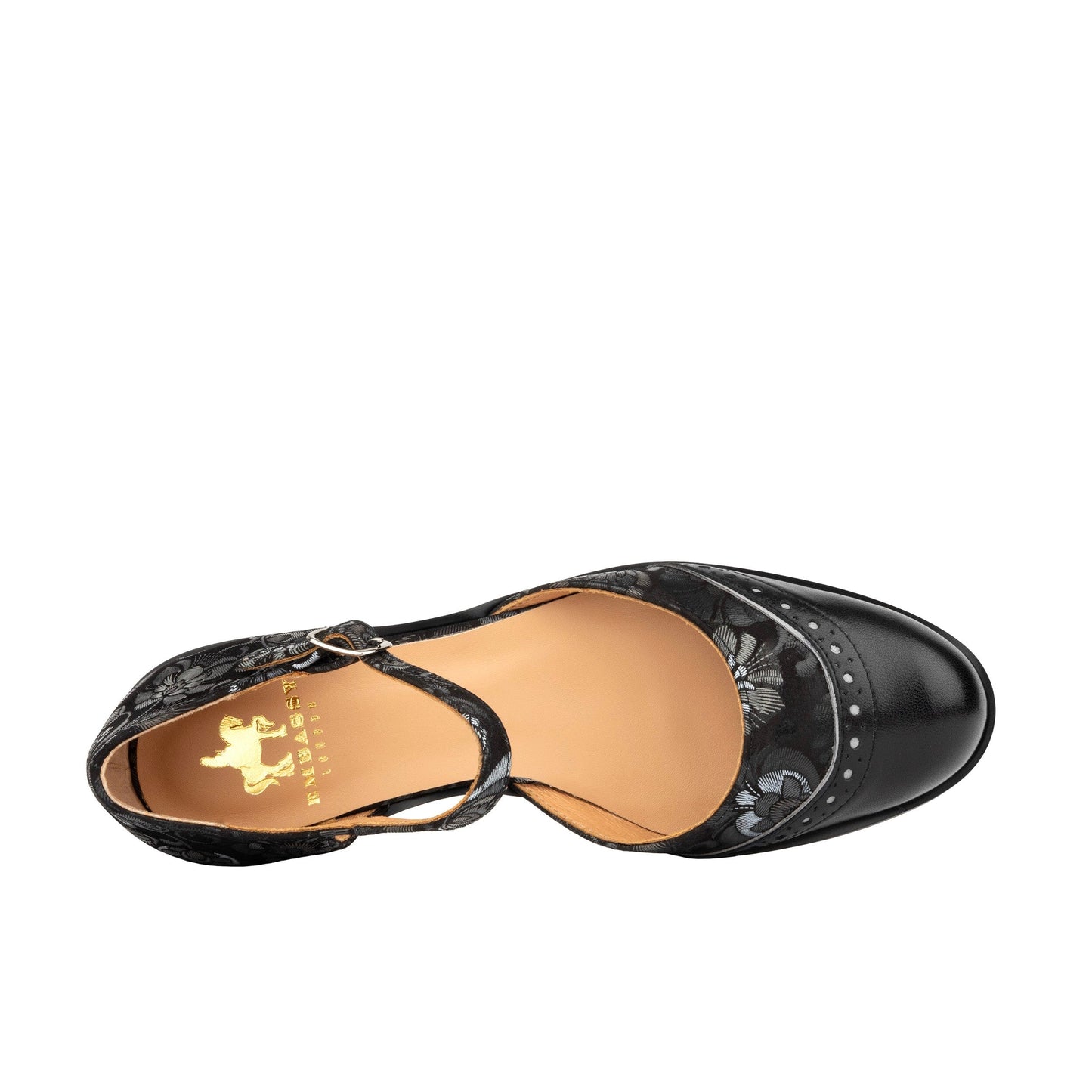 Gigot - Black Emboss Womens Sandals Embassy London 
