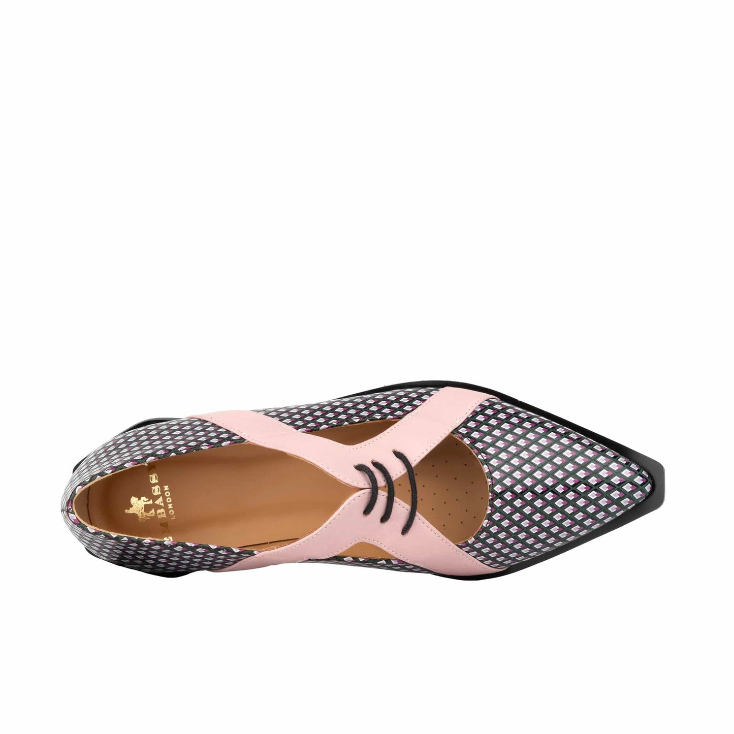 Harlowe - Pink & Violet & Green Diamonds Womens Shoes Embassy London 