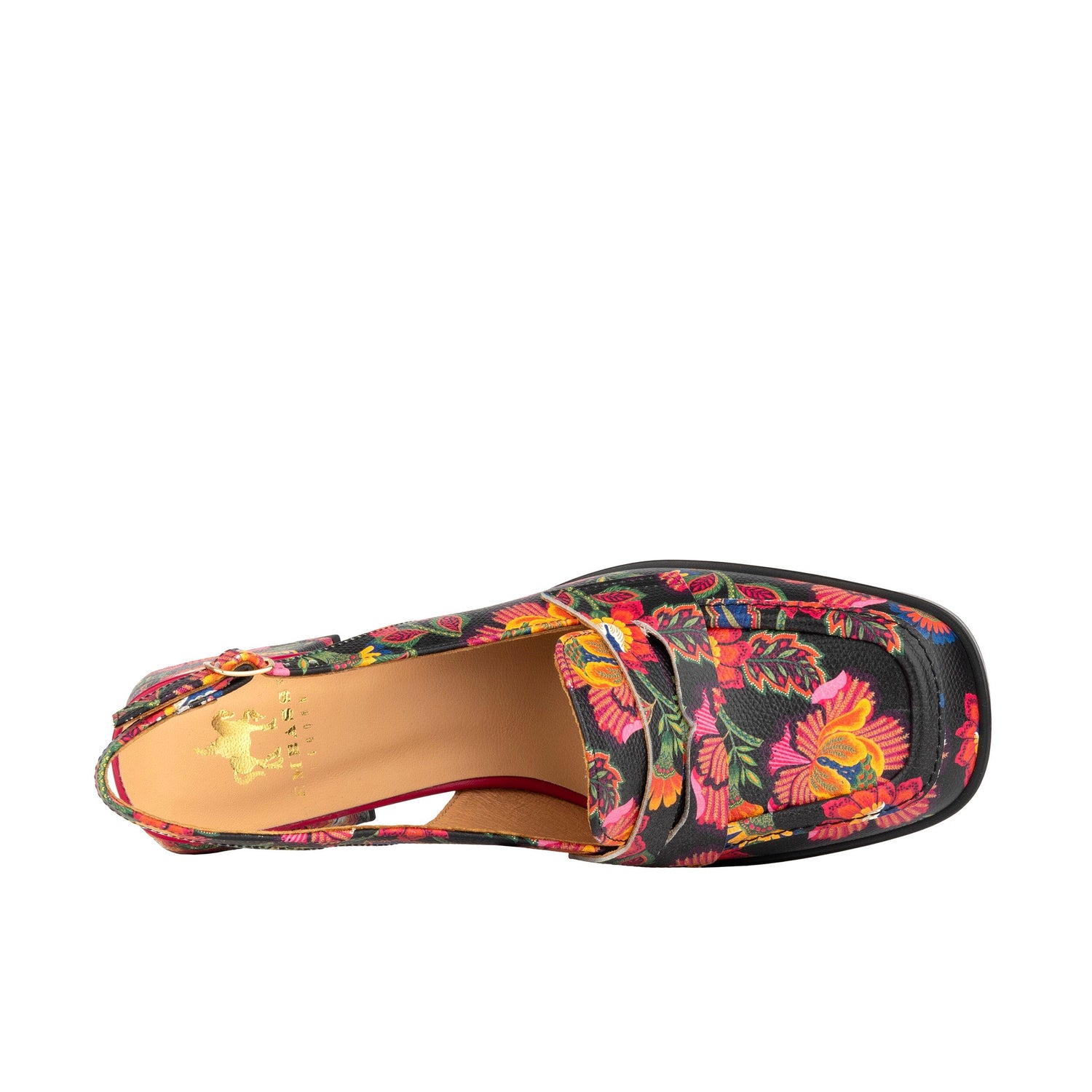 Diana - Black & Red Flowers Womens Heels Embassy London 