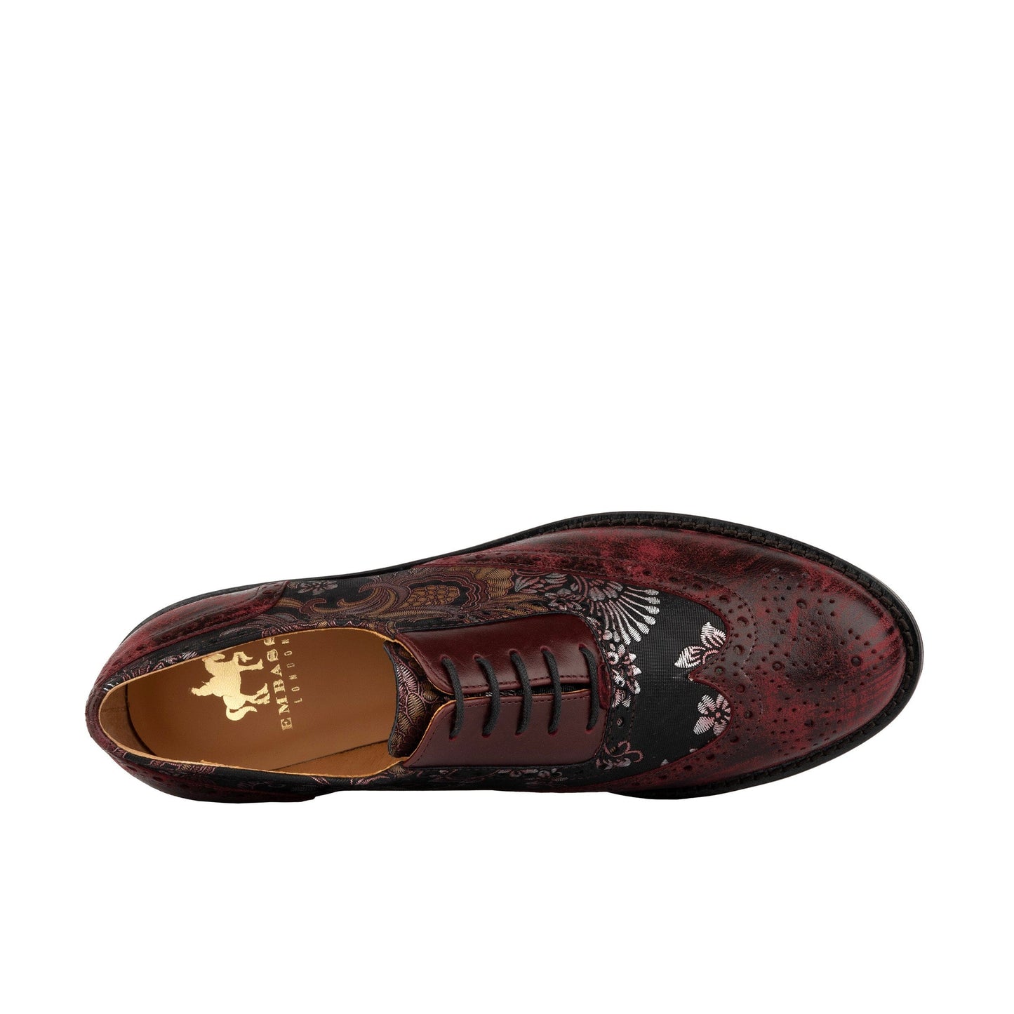 Vivienne - Floral & Burgundy Womens Shoes Embassy London 