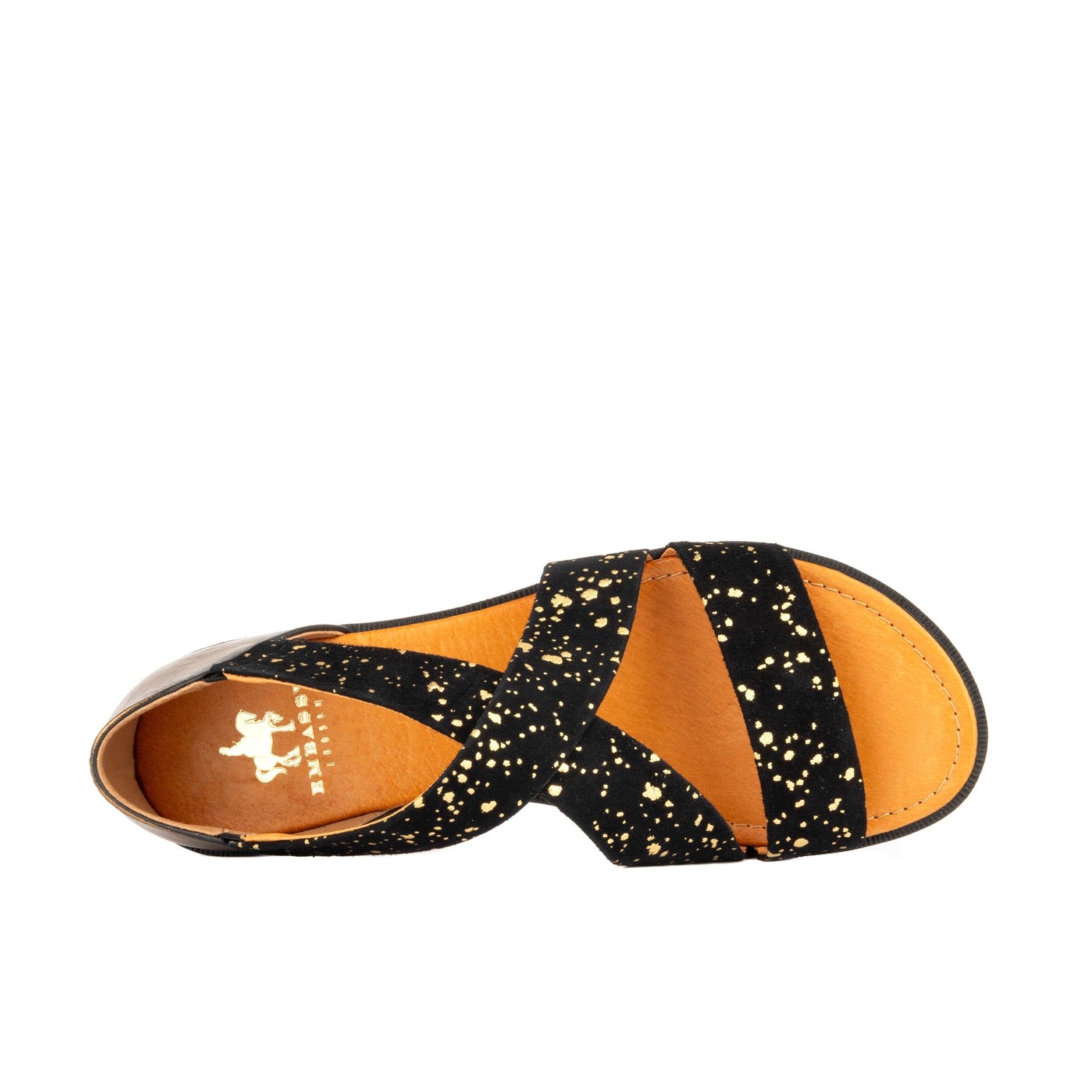 Tucan - Black & Gold Drops Womens Sandals Embassy London 