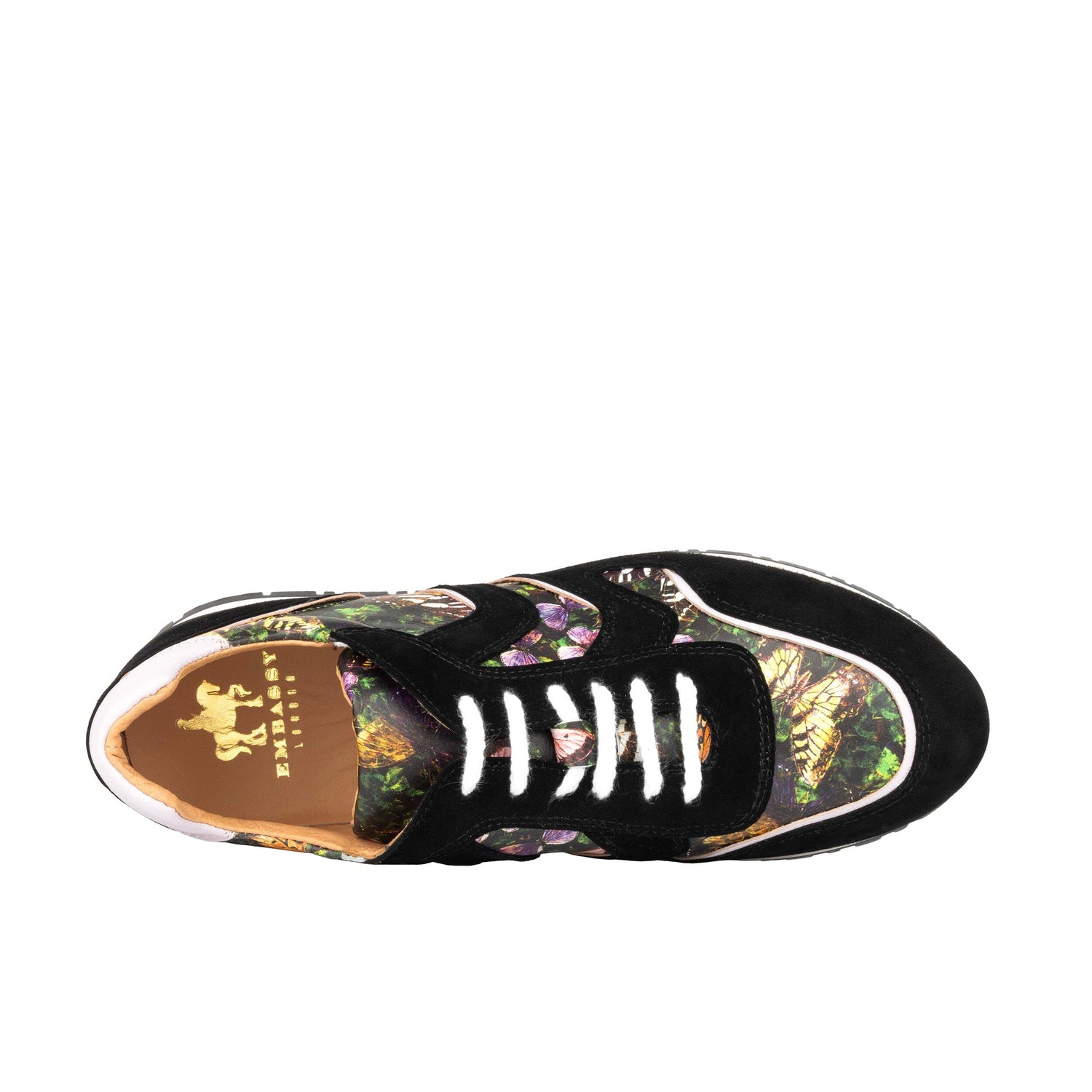 Savana - Black & Butterfly Multi Womens Trainers Embassy London 