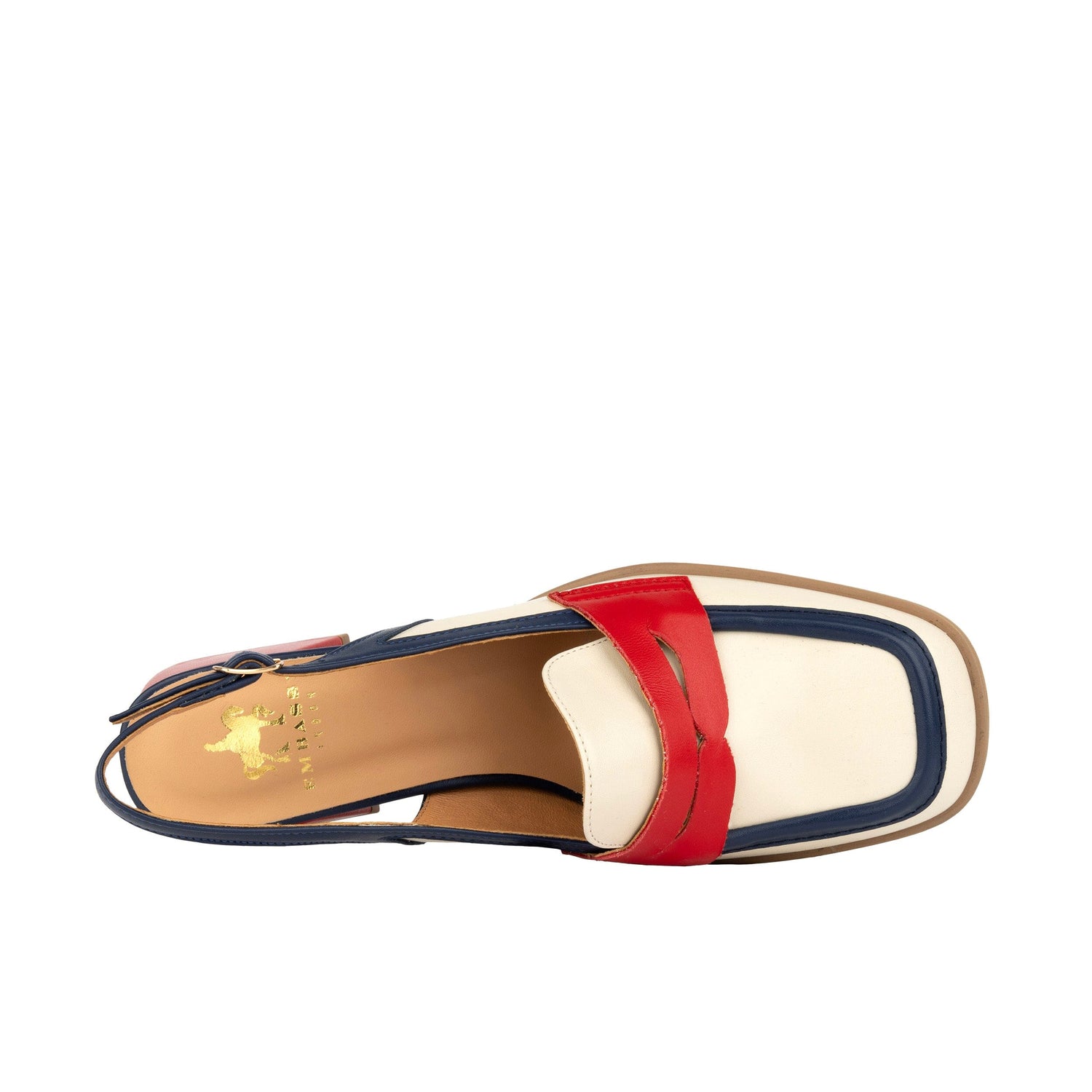 Diana - Cream & Red & Blue Womens Heels Embassy London 