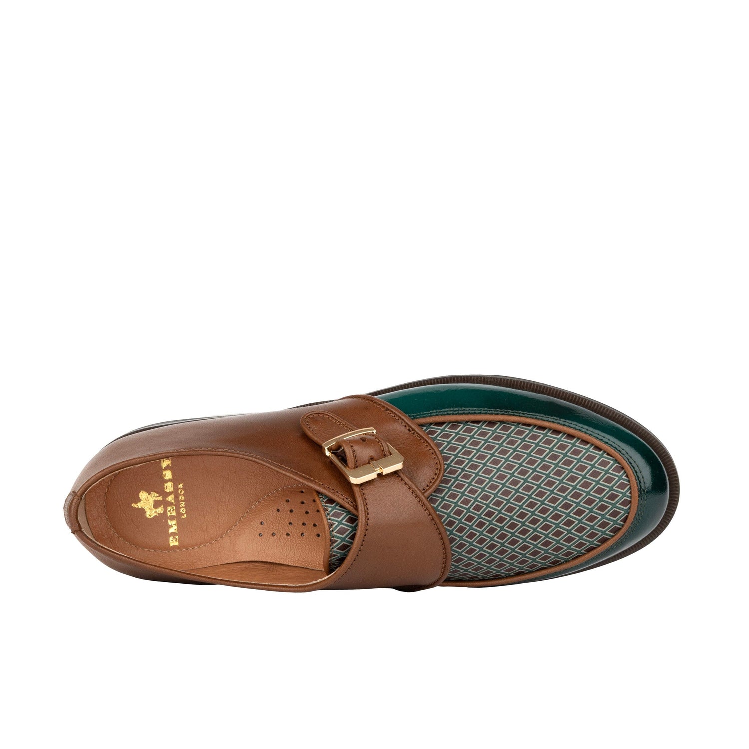 Fiorentina - Burgundy & Green Diamond Womens Shoes Embassy London 