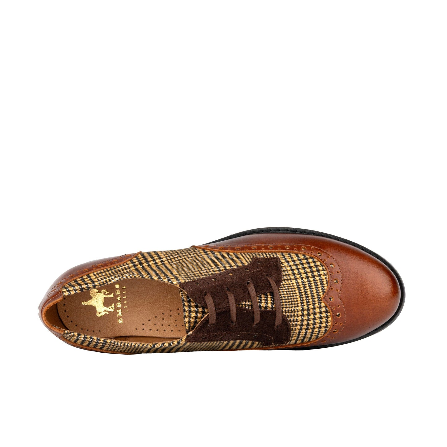 The Artist - Brown & Brown Check Womens Shoes Embassy London 
