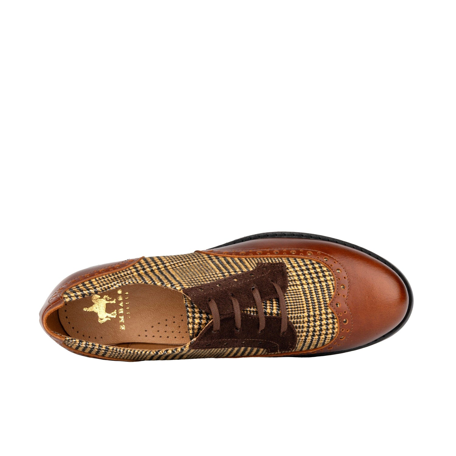 The Artist - Brown & Brown Check Womens Shoes Embassy London 