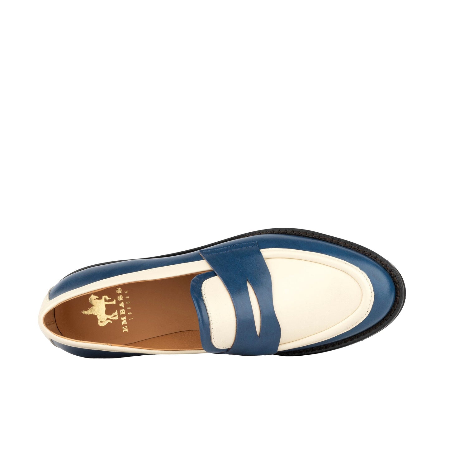 Kay - Navy & Cream Womens Loafers Embassy London 