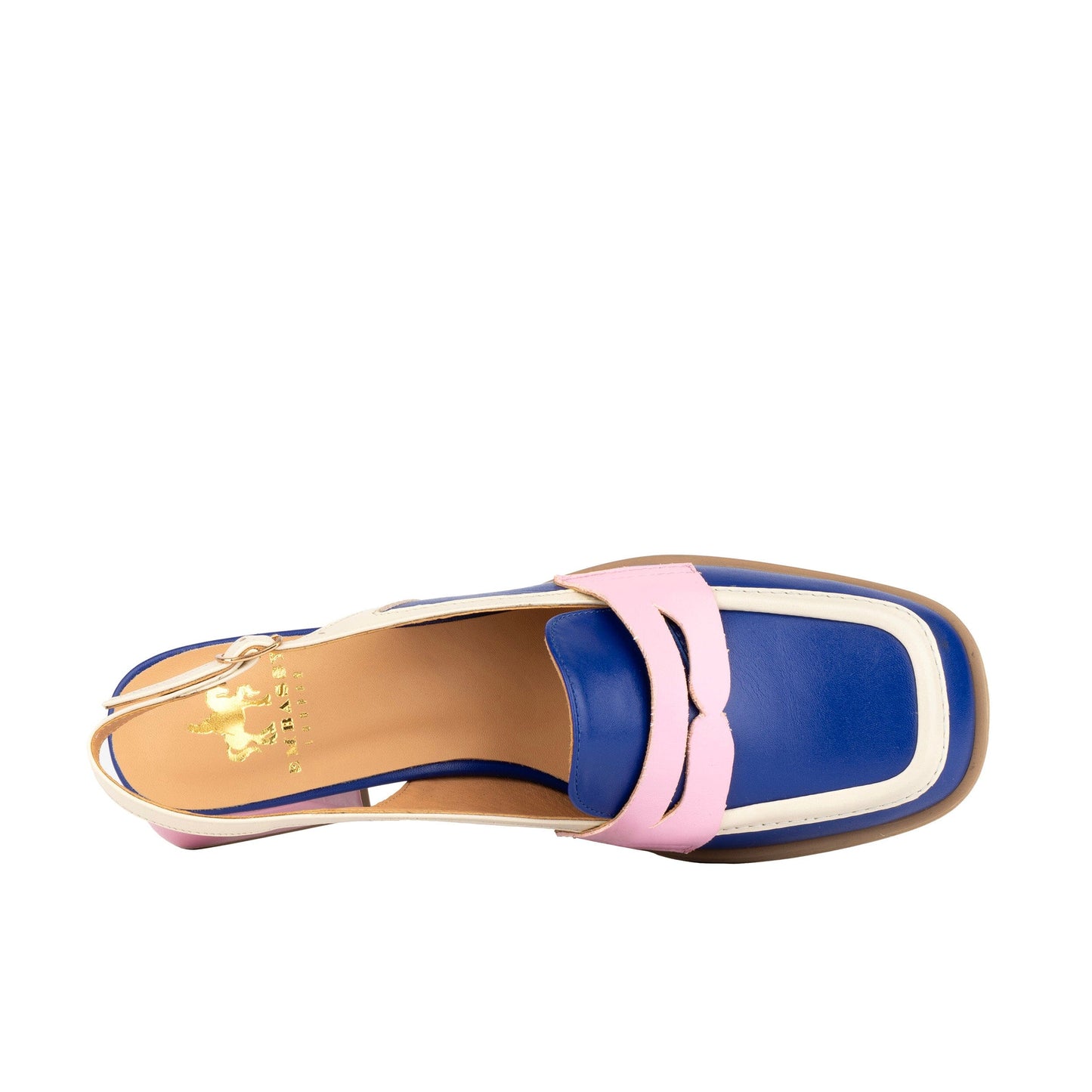 Diana - Blue & Cream & Pink Womens Heels Embassy London 