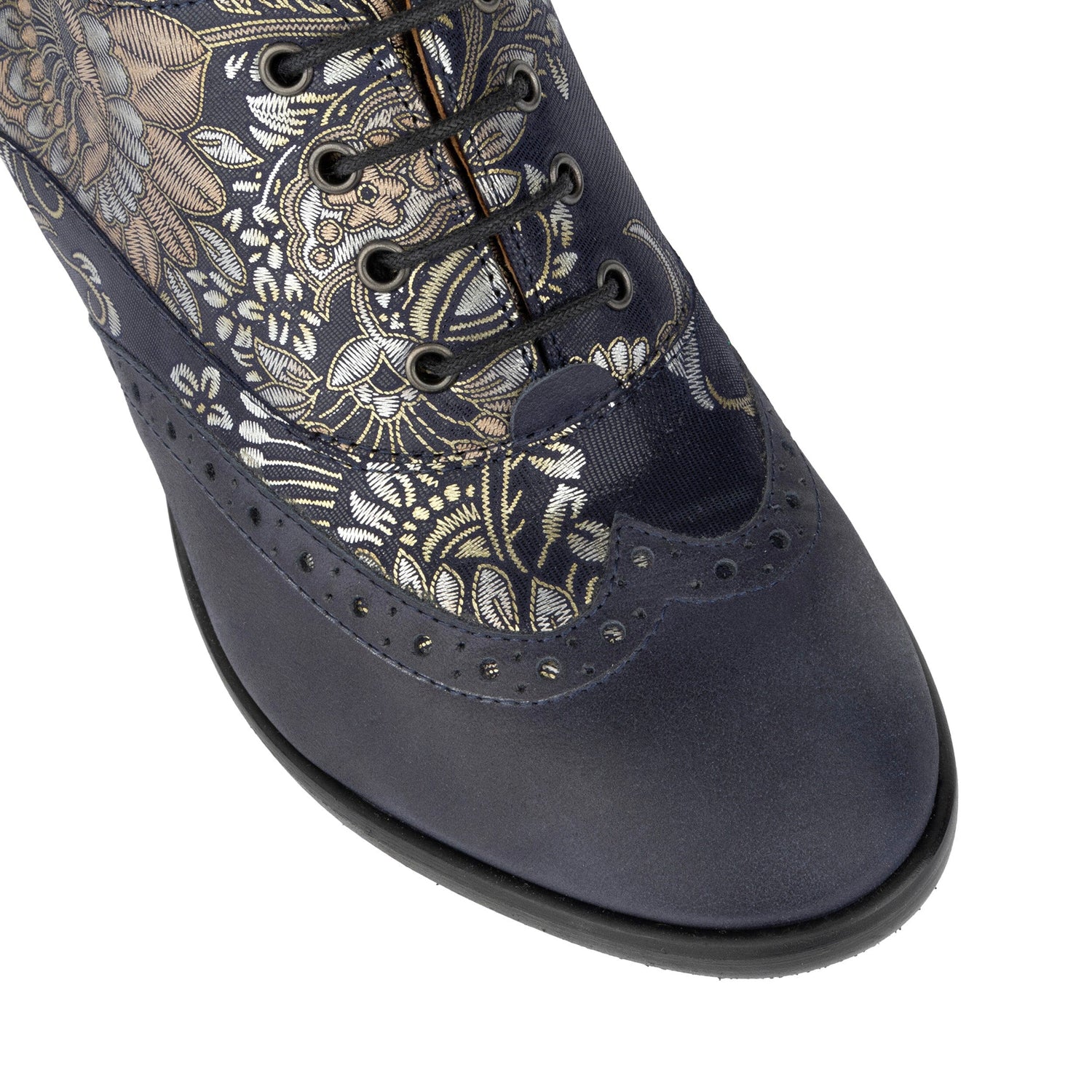 Casino - Blue & Silver Paisley Womens Heels Embassy London 