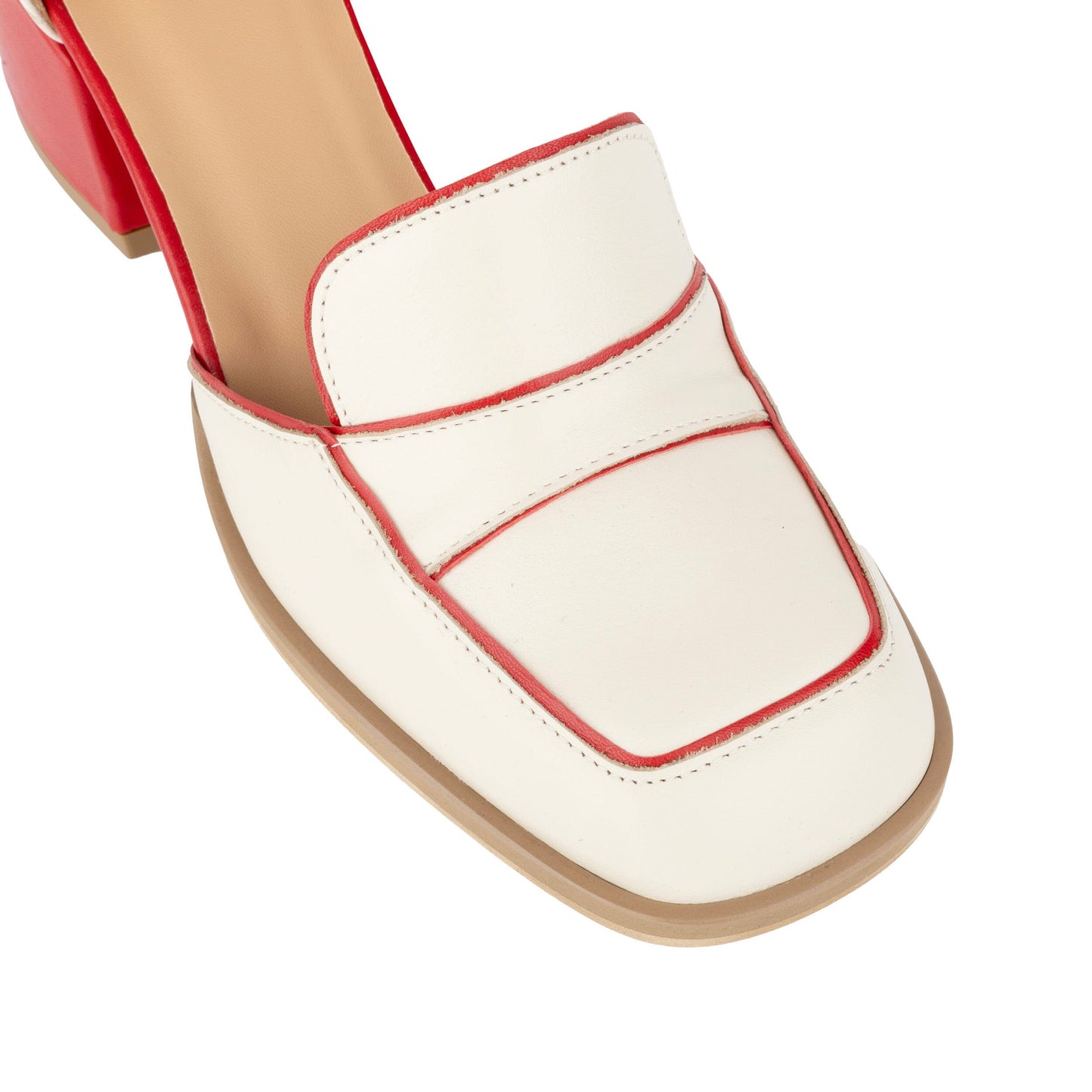 Mayfair - Red & Cream Womens Heels Embassy London 