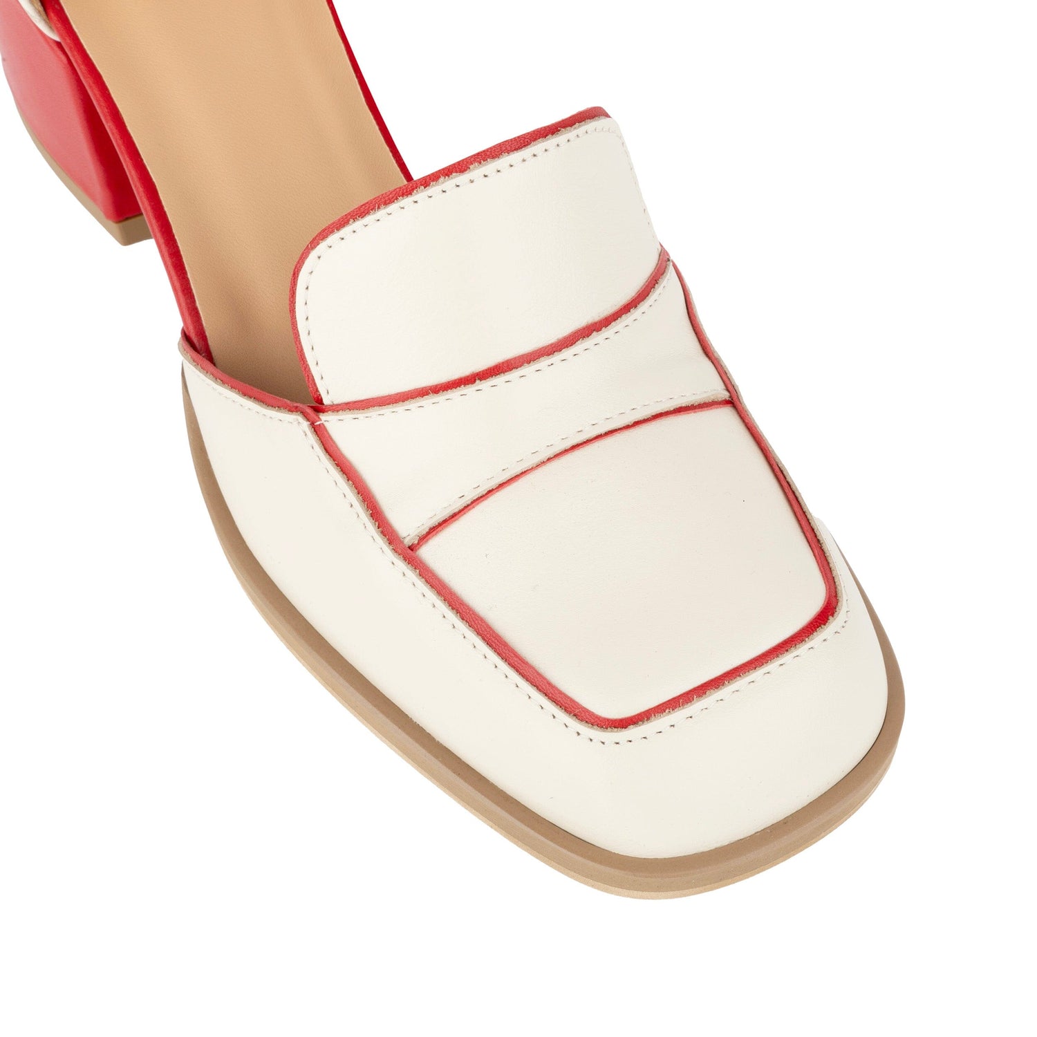 Mayfair - Red & Cream Womens Heels Embassy London 