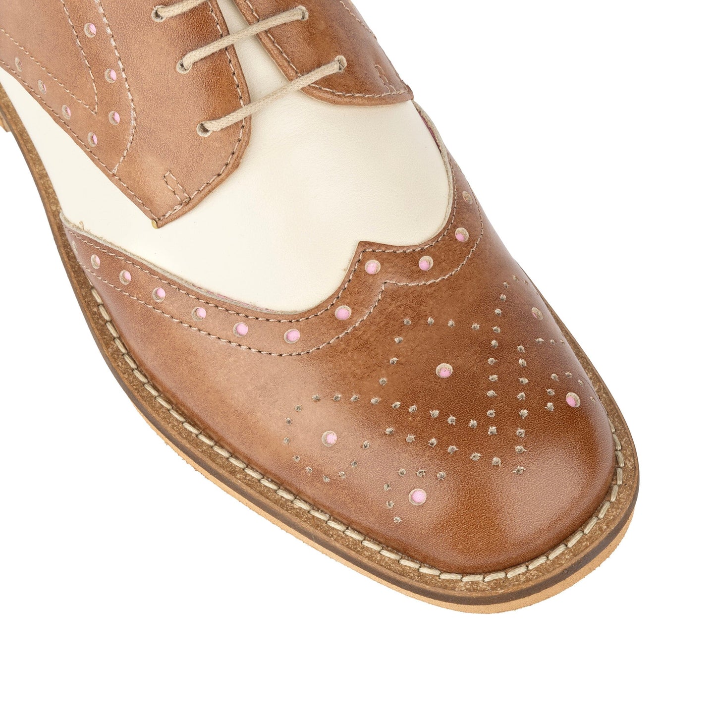 Eton - Tan & Off White Womens Shoes Embassy London 