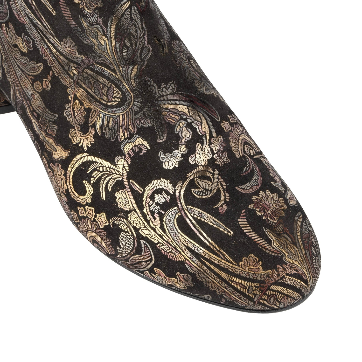 Iris - Black & Gold & Burgundy Womens Ankle Boots Embassy London 