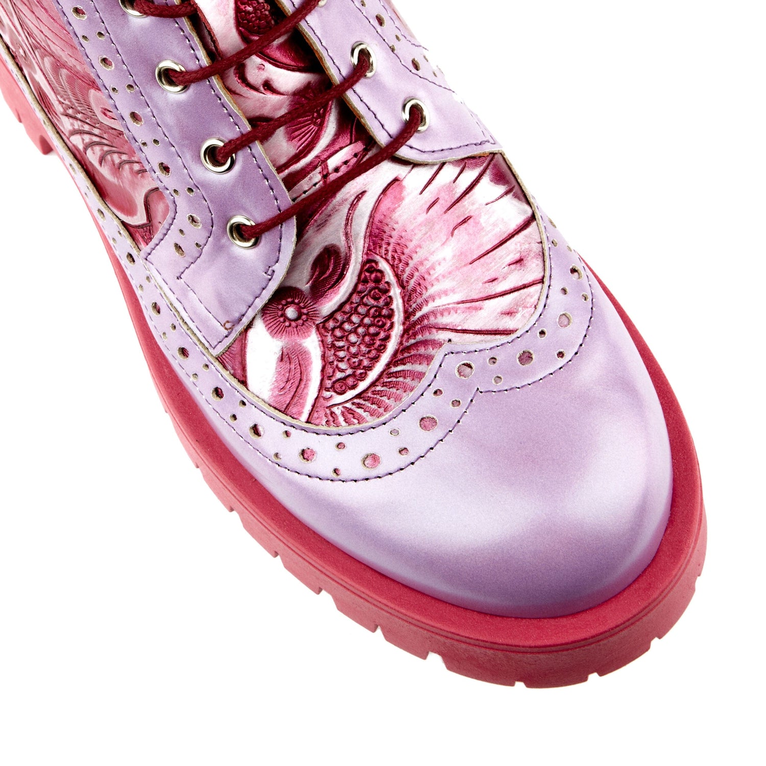 Hatter Platform - Pink & Silver & Lilac Womens Ankle Boots Embassy London 