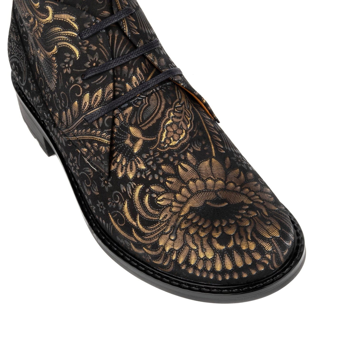 Laviva - Black & Gold Womens Ankle Boots Embassy London 