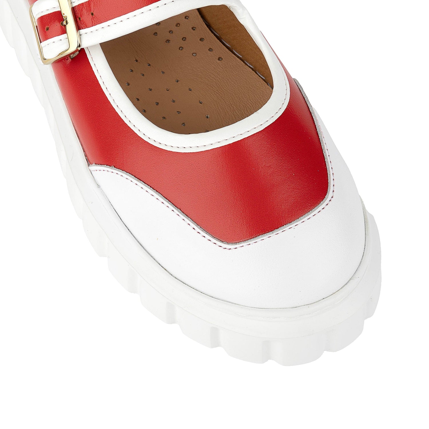 Sophie - Red & White Womens Sandals Embassy London 