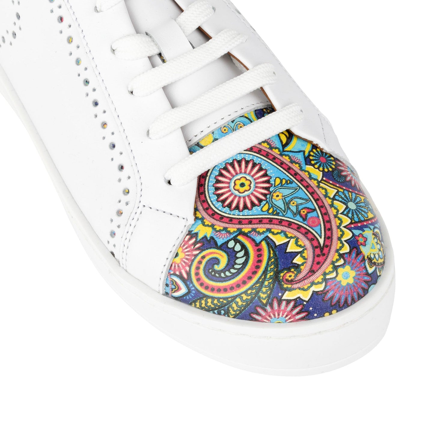 Serena - White & Summer Signature Print Womens Trainers Embassy London 
