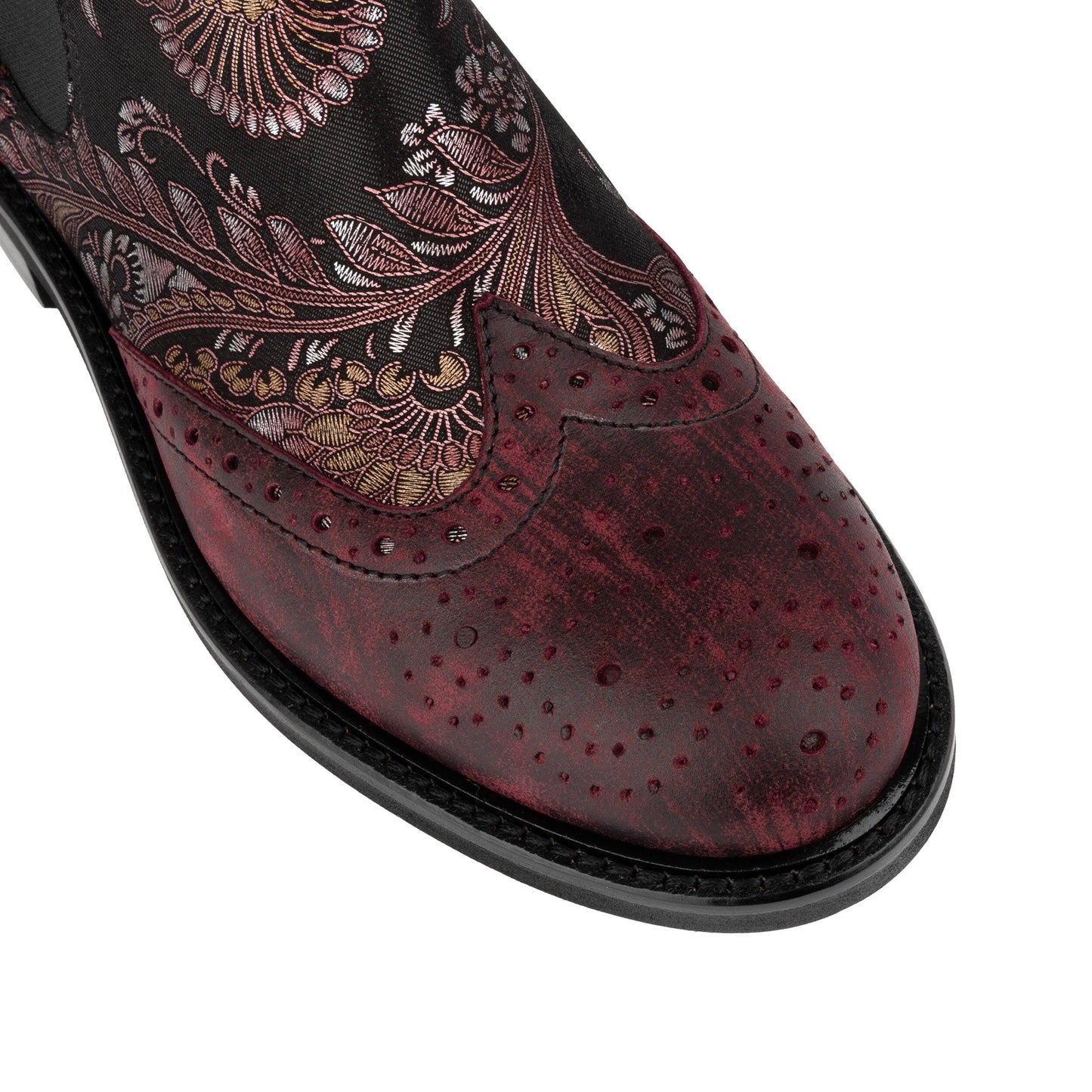 Mamacita - Floral & Burgundy Womens Ankle Boots Embassy London 