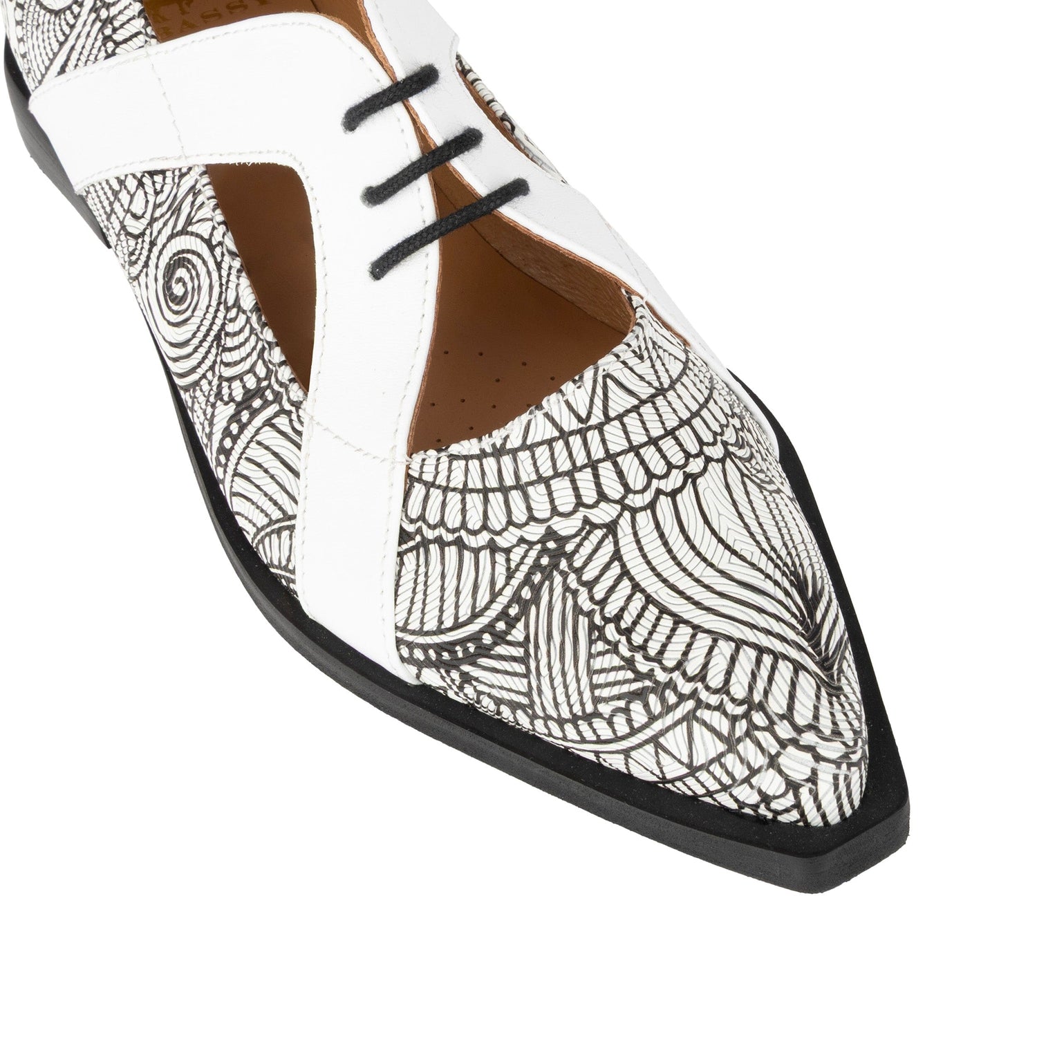 Harlowe - Black & White & Graphic Print Womens Shoes Embassy London 