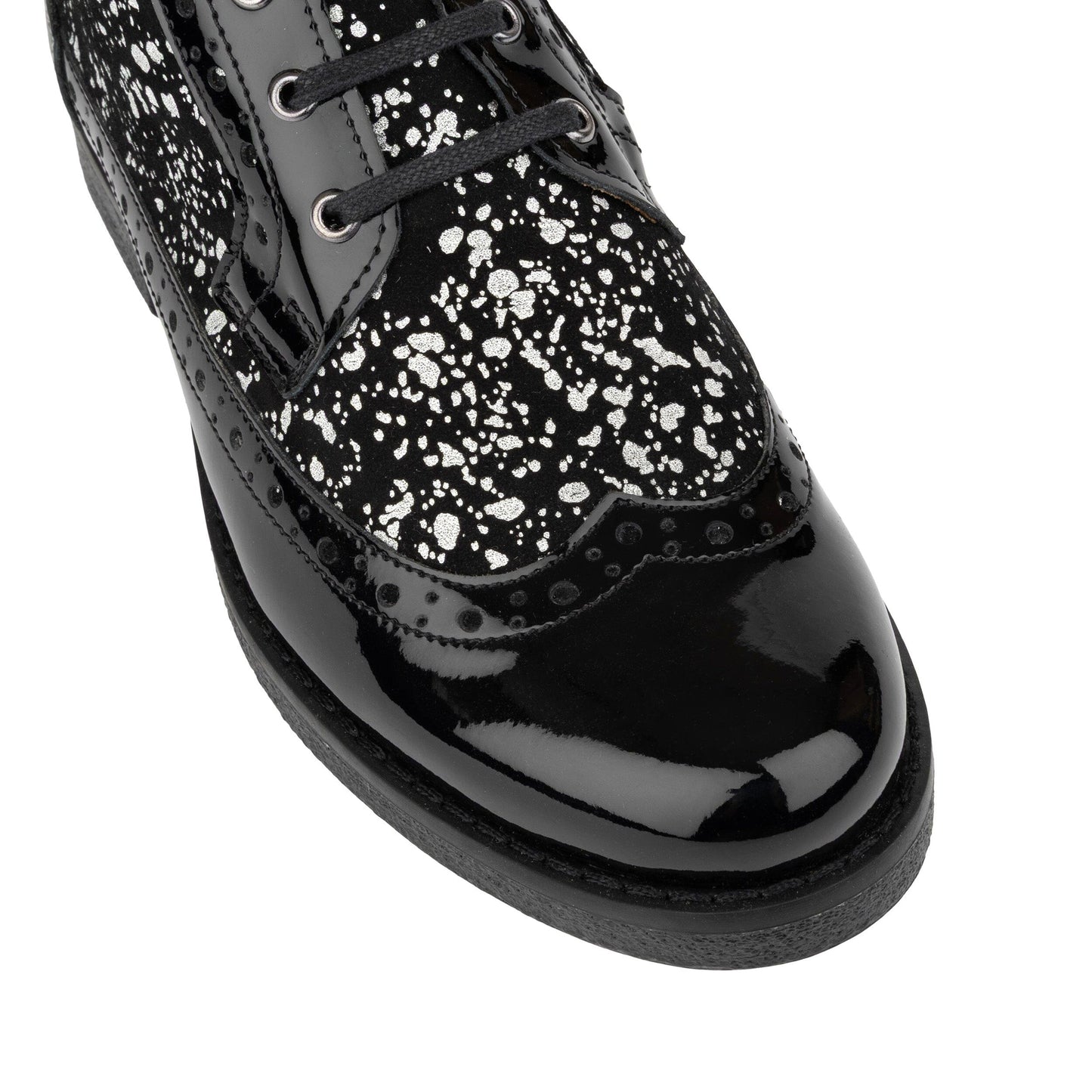 Hatter - Black & Silver Drops Womens Ankle Boots Embassy London 